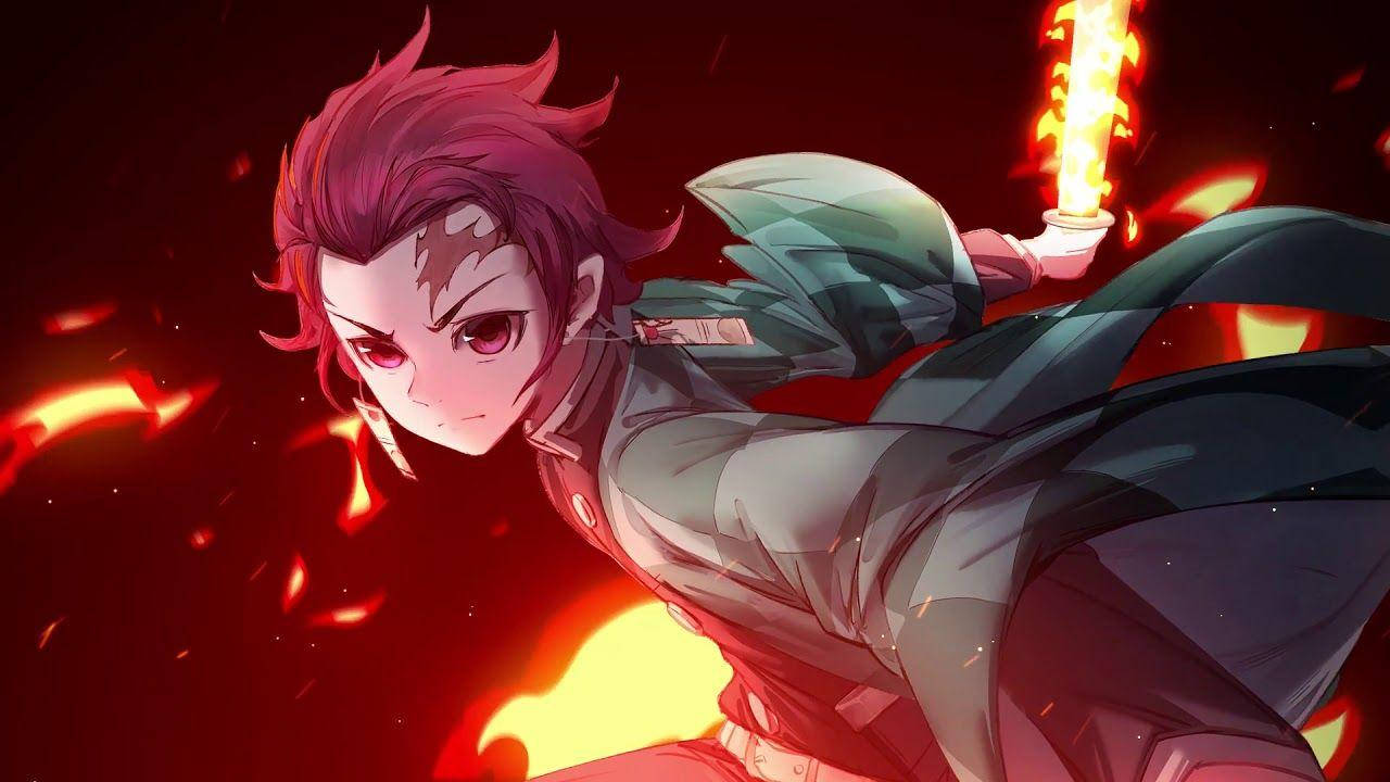 Demon Slayer Tanjiro Ateş Duvar Kağıdı