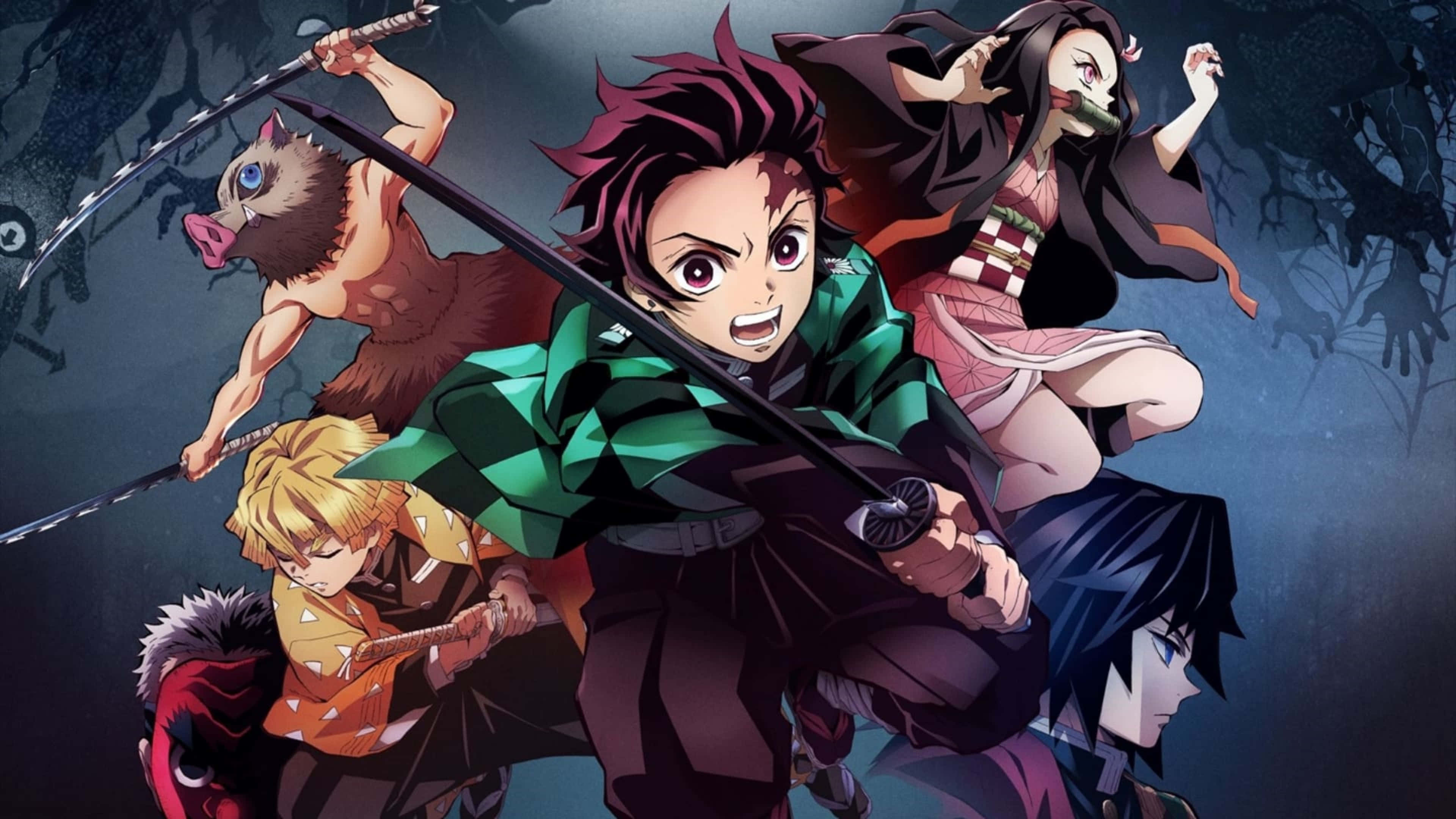 Demon Slayer Tanjiro Kamado ile yolculuğa devam et. Duvar Kağıdı