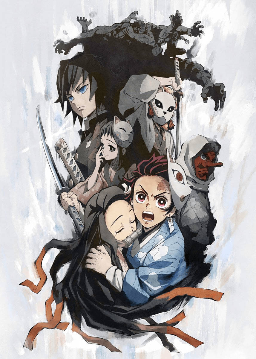 Demon Slayer Tanjiro Karakterleri Duvar Kağıdı