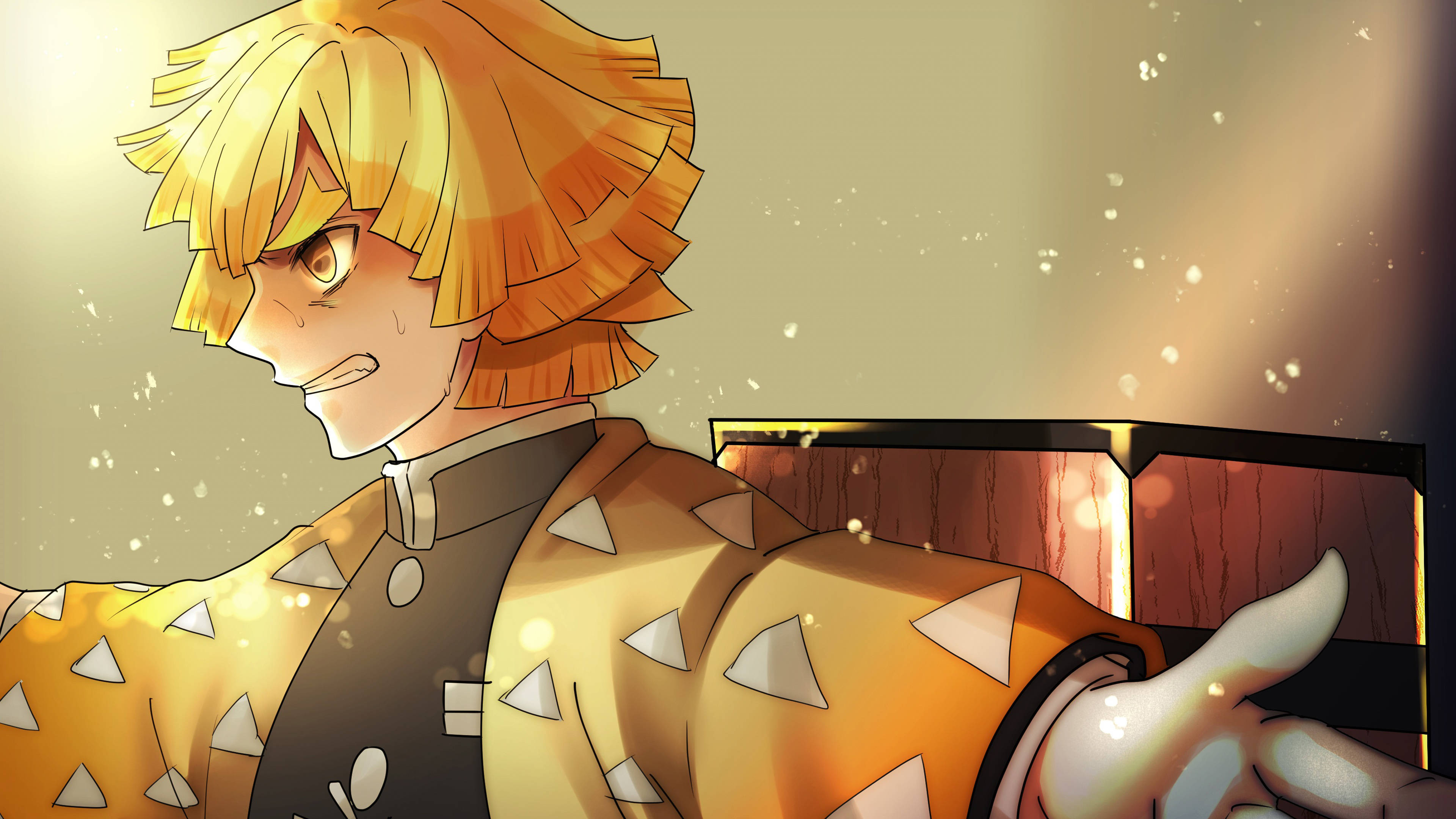 Demon Slayer Zenitsu Koruyucu Duvar Kağıdı