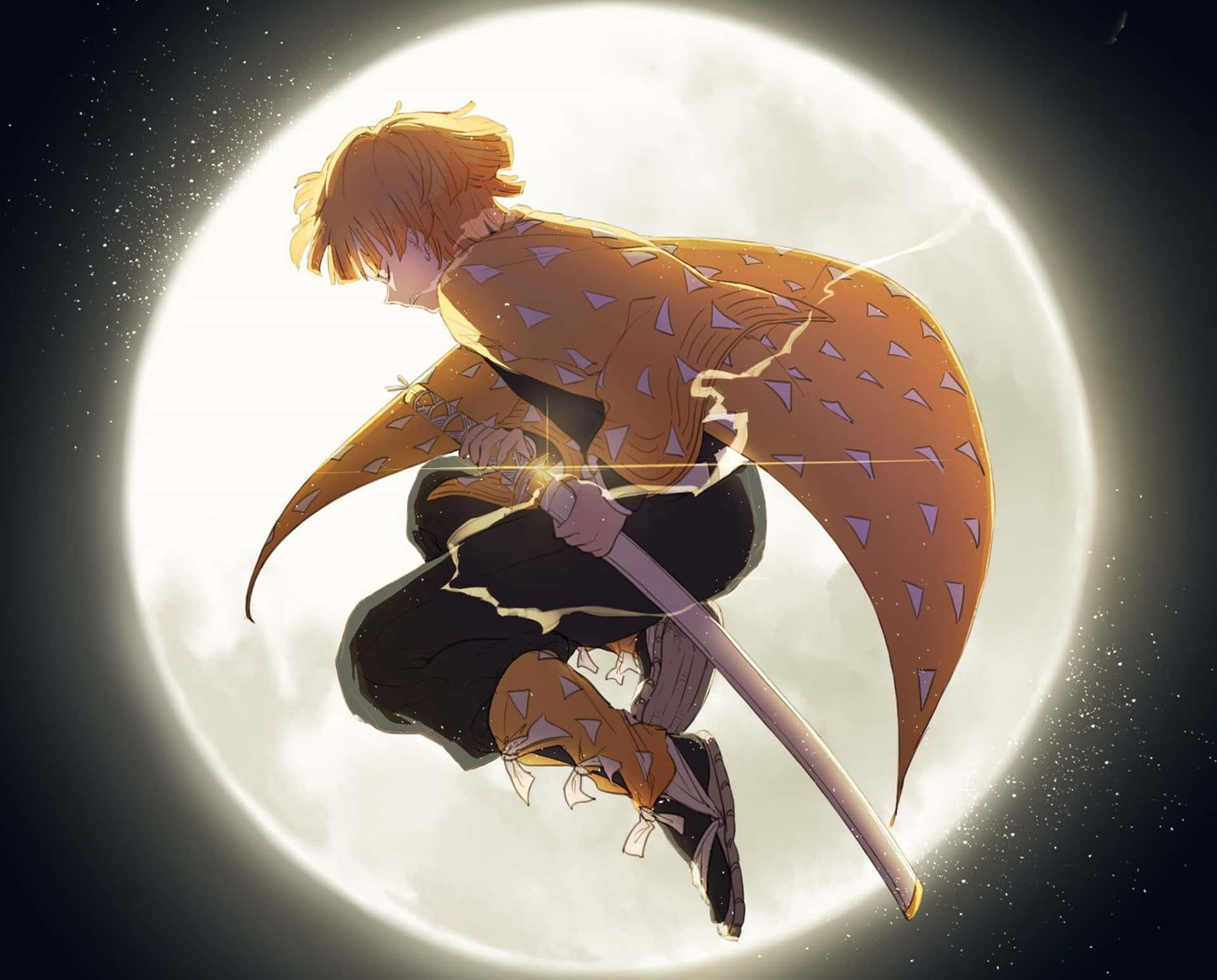 Demon Slayer Zenitsu 4K — Demon slayer 4K GIF Duvar Kağıdı
