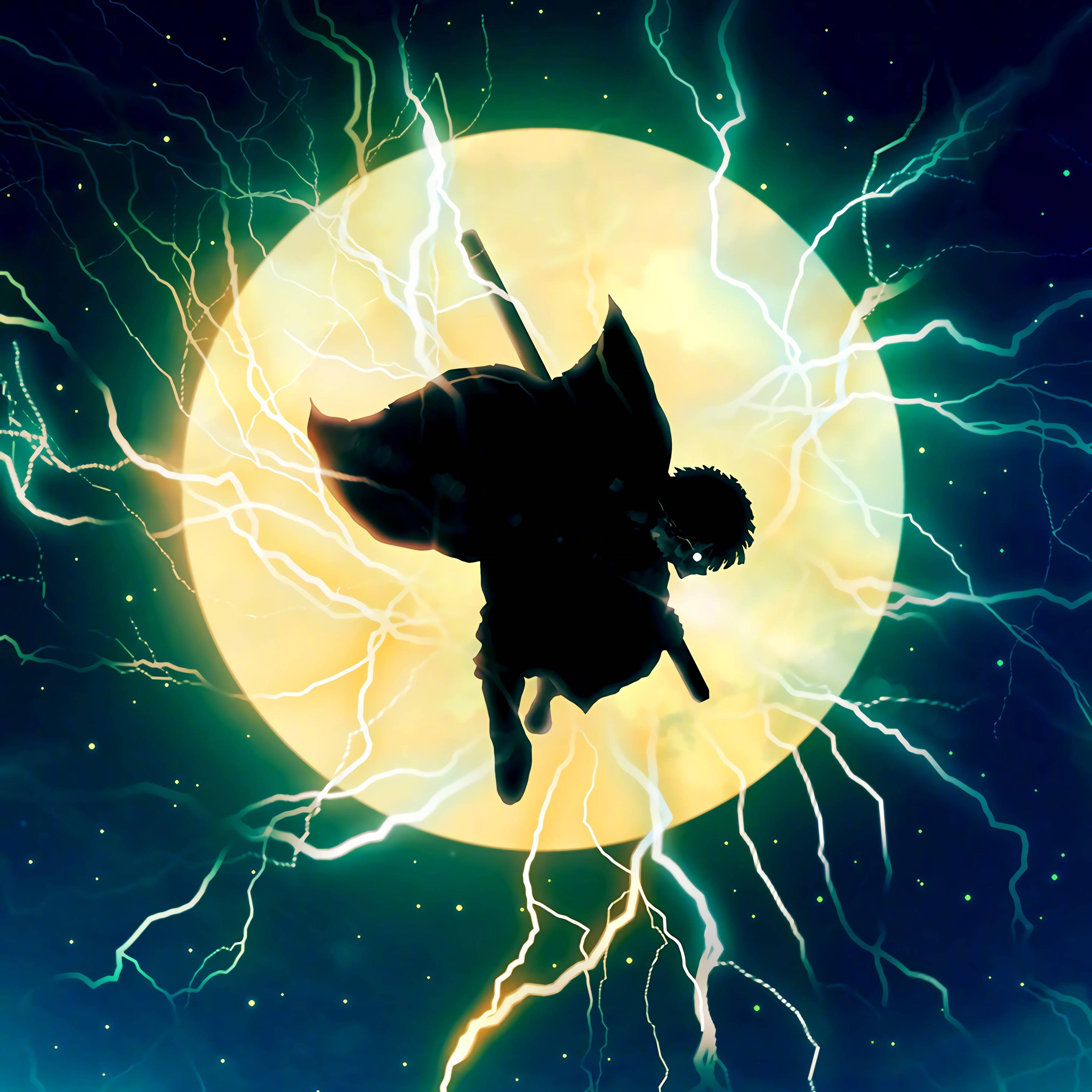 Demon Slayer Zenitsu Silüeti Duvar Kağıdı