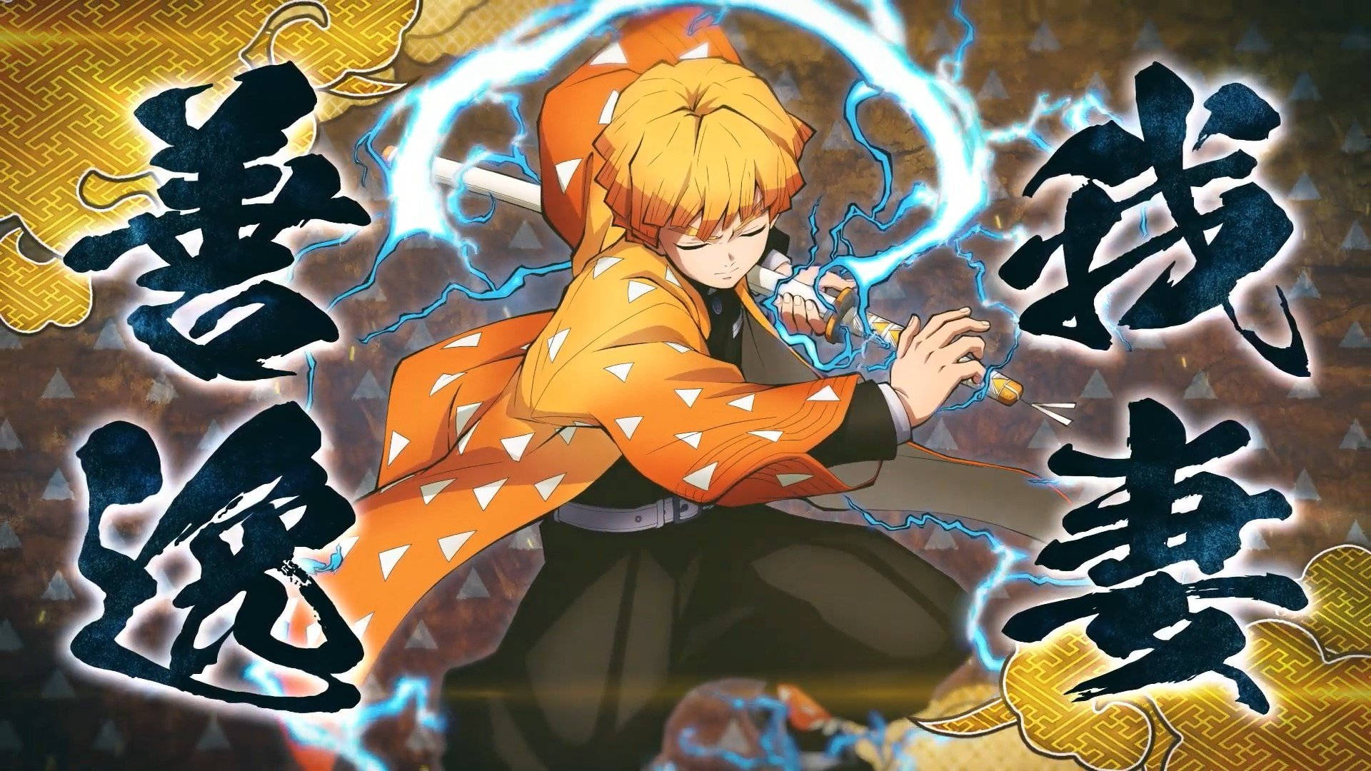 Demon Slayer Zenitsu Savaş Duvar Kağıdı