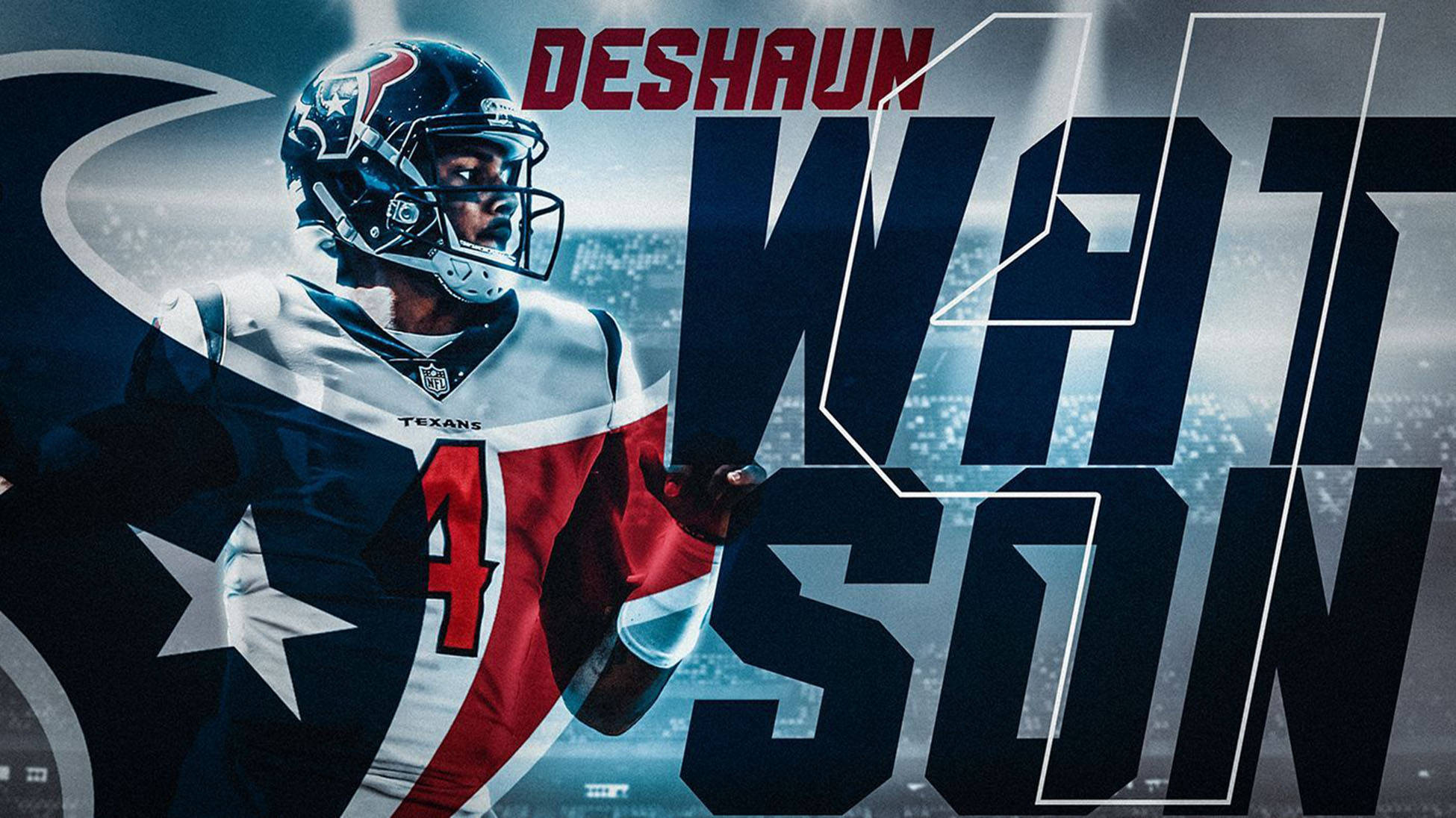 Deshaun Watson İsim Sanatı Duvar Kağıdı