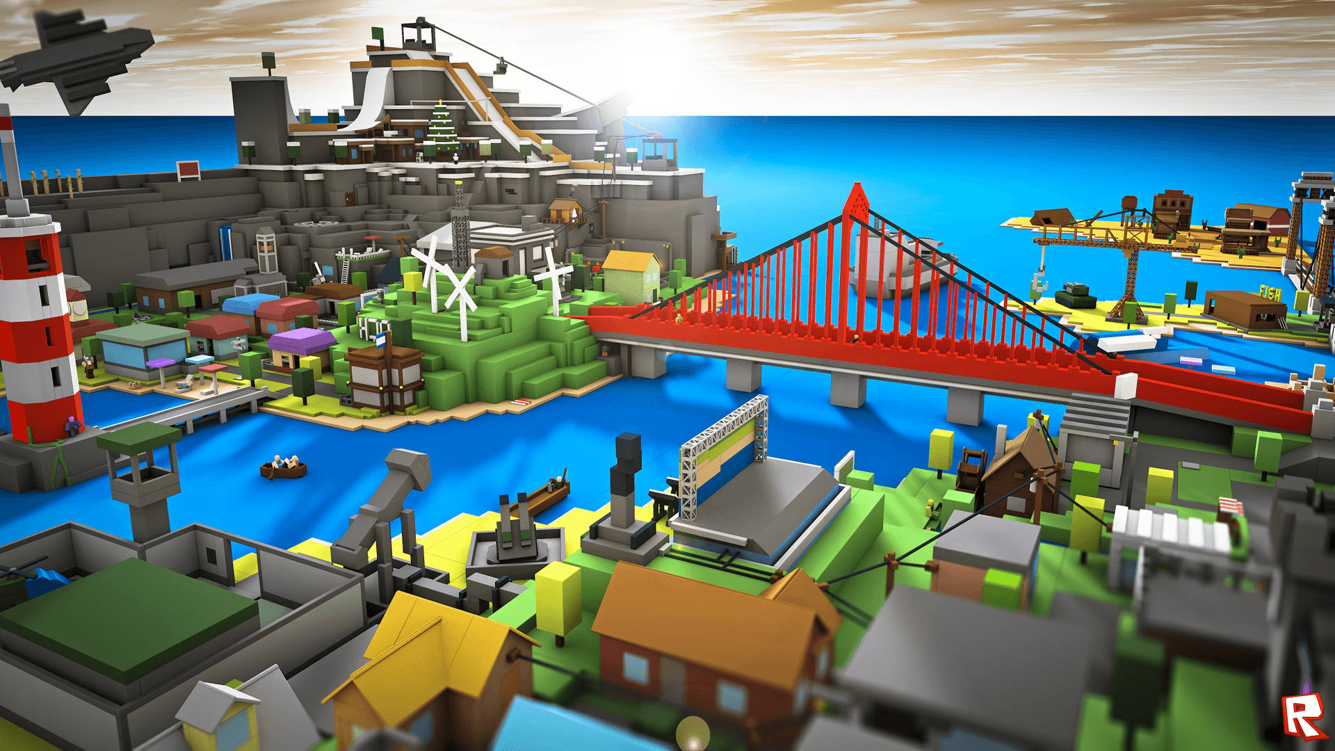 Dev Bir Roblox Kasabası Duvar Kağıdı