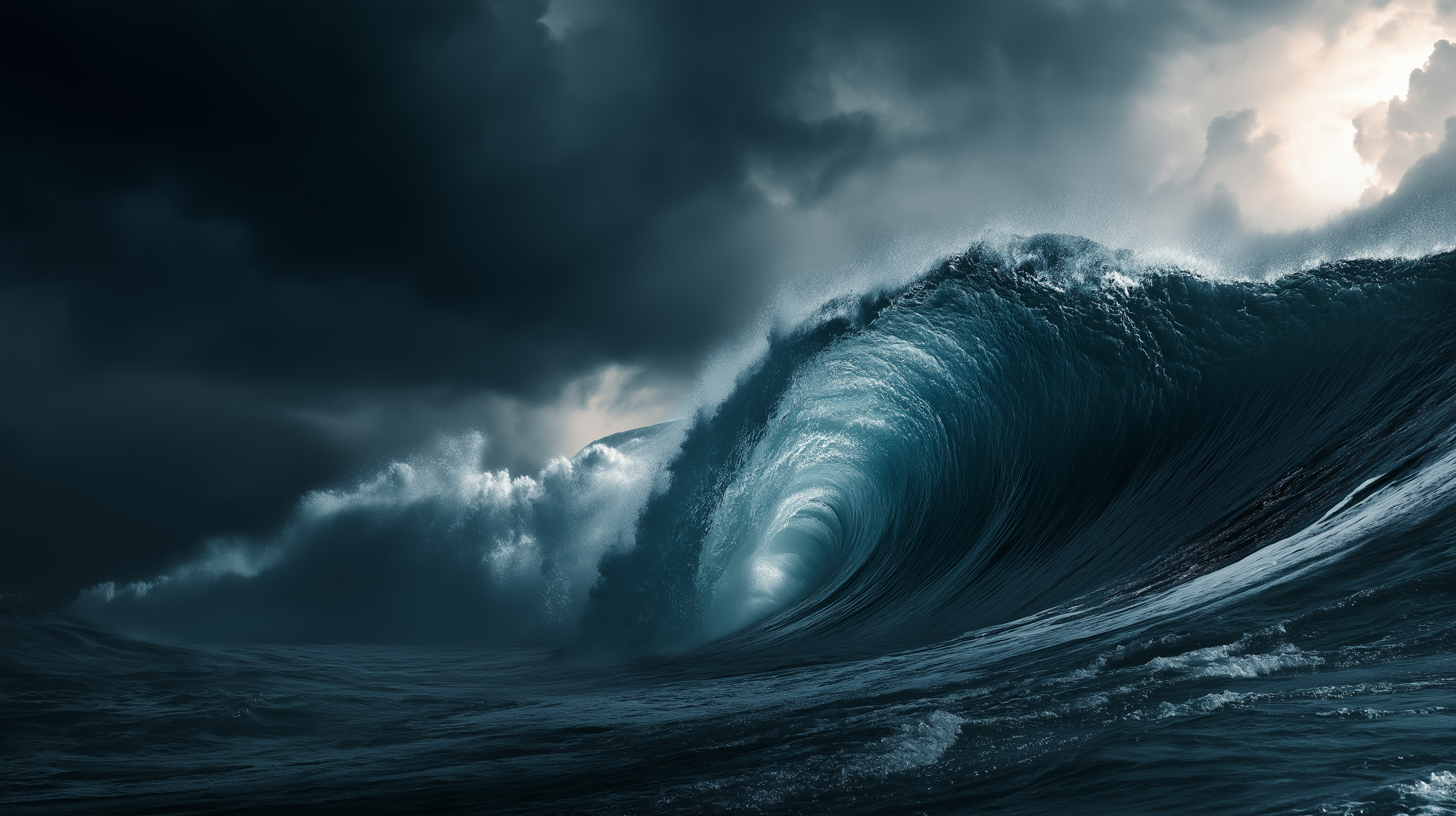 Devasa Tsunami Dalgası Duvar Kağıdı