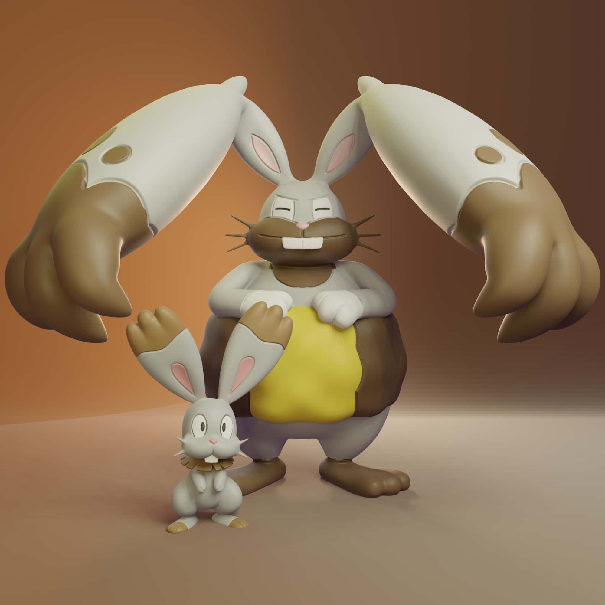 Diggersby ve Bunnelby Figürleri Duvar Kağıdı