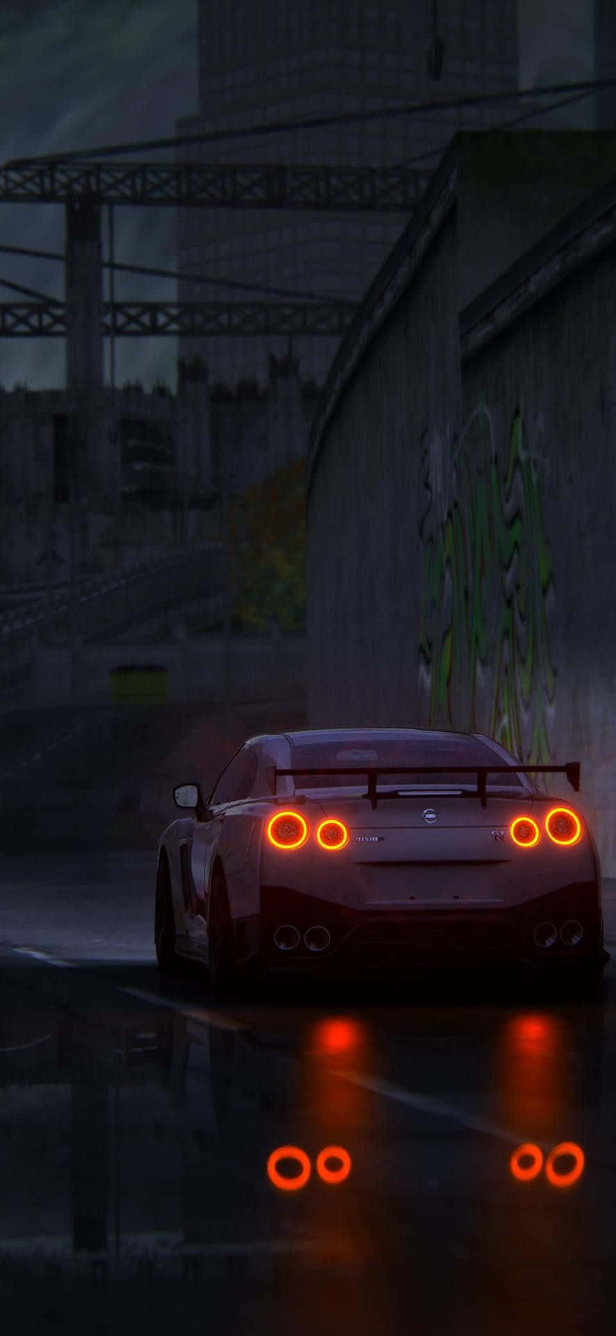 Dijital Gece Nissan R35 Gtr Resmi Duvar Kağıdı