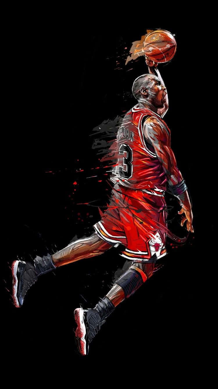 Dijital iPhone Boyama Michael Jordan Duvar Kağıdı