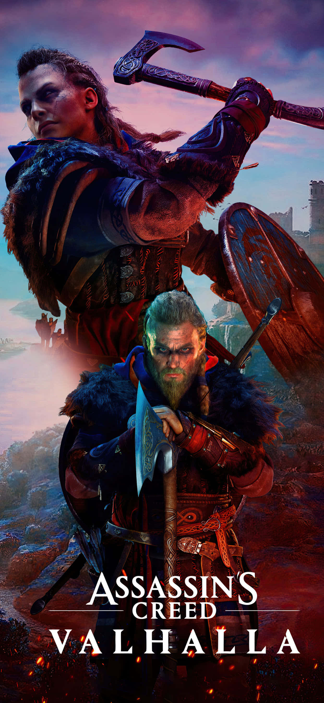 Dijital Sanat iPhone Xs Max Assassin's Creed Valhalla Duvar Kağıdı