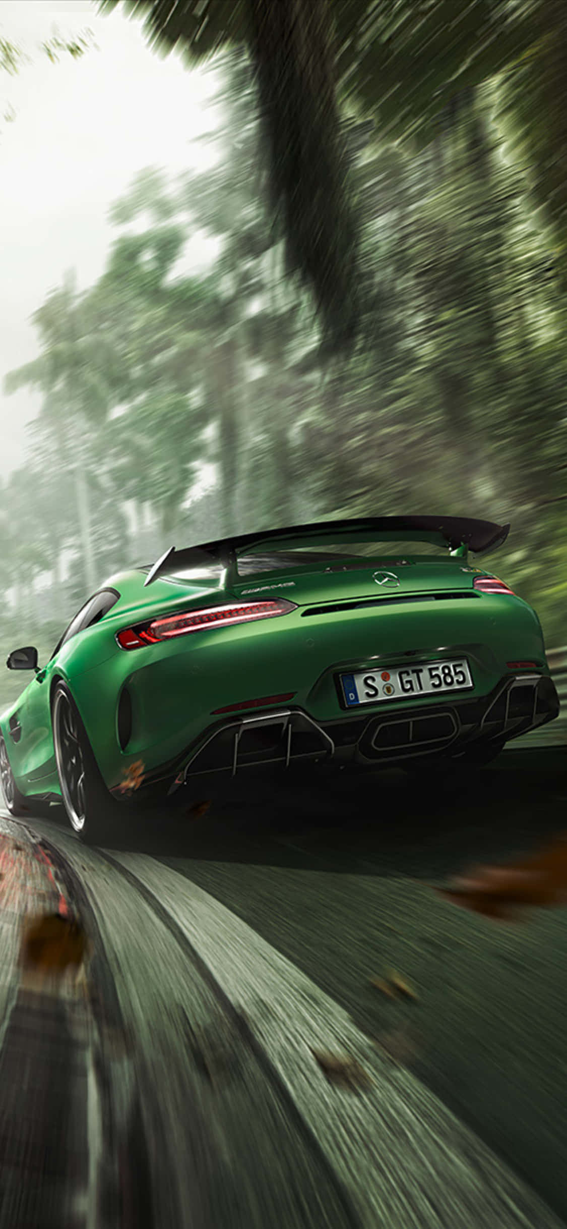 Dinamik Etkileşim - iPhone X ve AMG GT-R Duvar Kağıdı