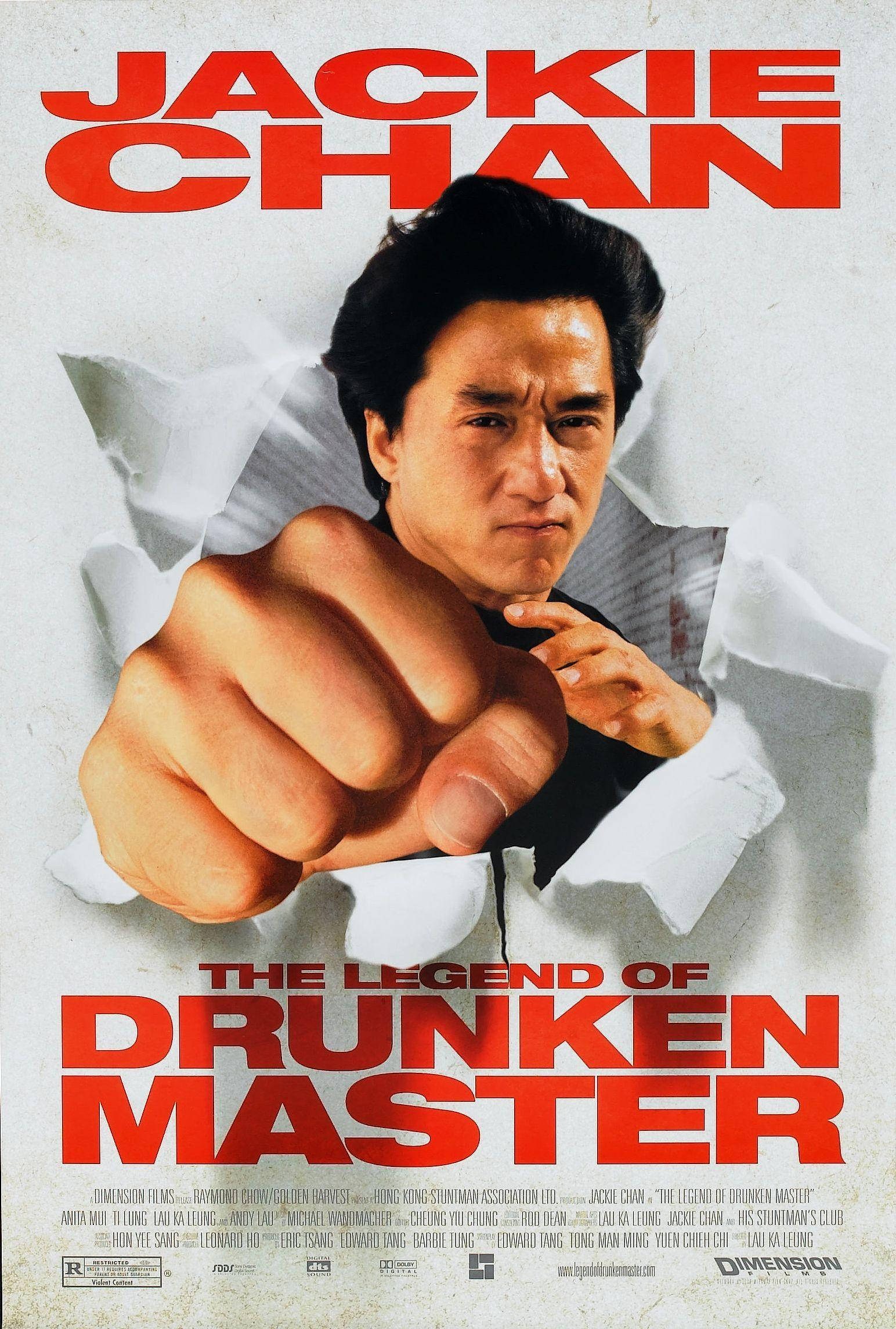 Dinamik Jackie Chan Spot Işığı - Film Posteri Sanatı Duvar Kağıdı