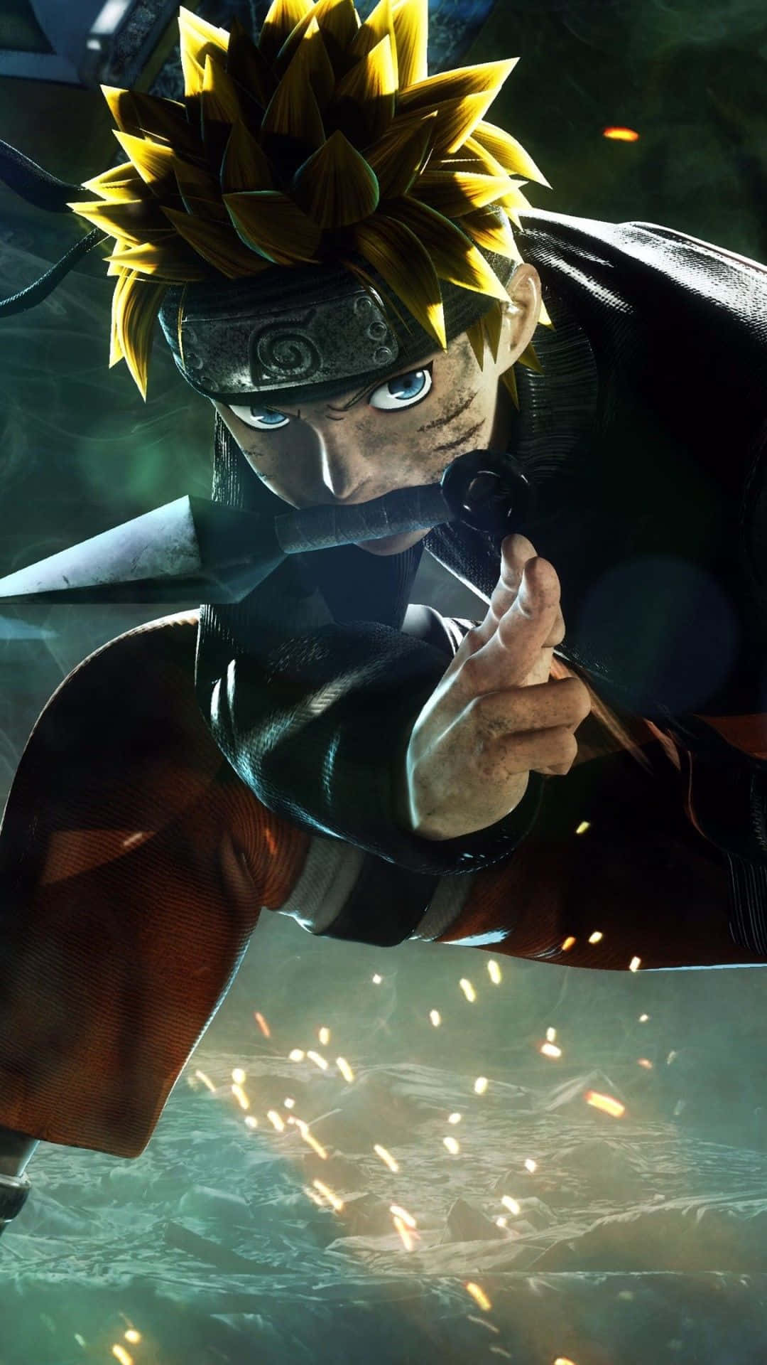 Dinamik Naruto Aksiyon Pozu Telefon Duvar Kağıdı