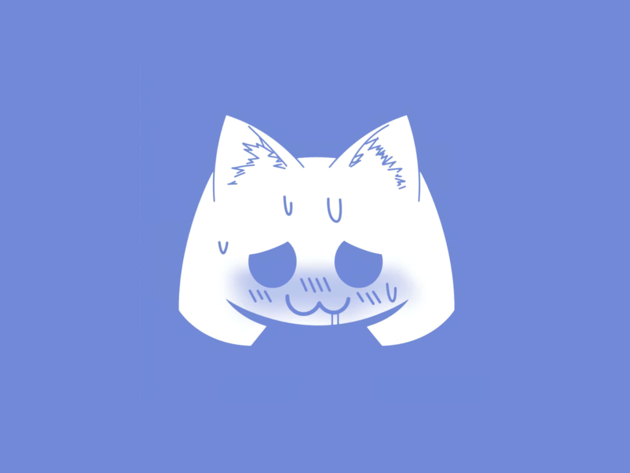 Discord Logosu Anime Kedi Gibi Duvar Kağıdı