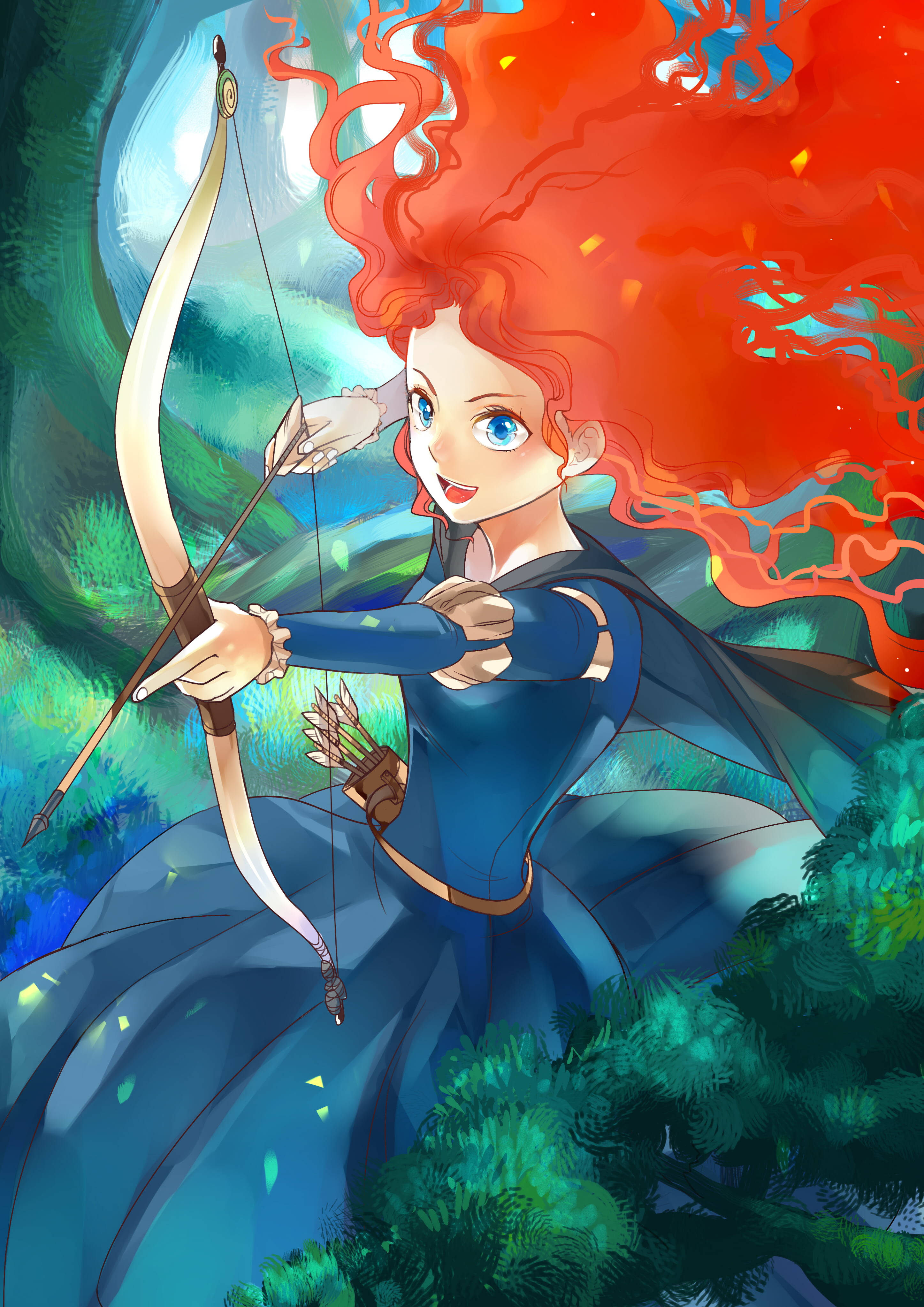 Disney Cesur Anime Sanatı Duvar Kağıdı