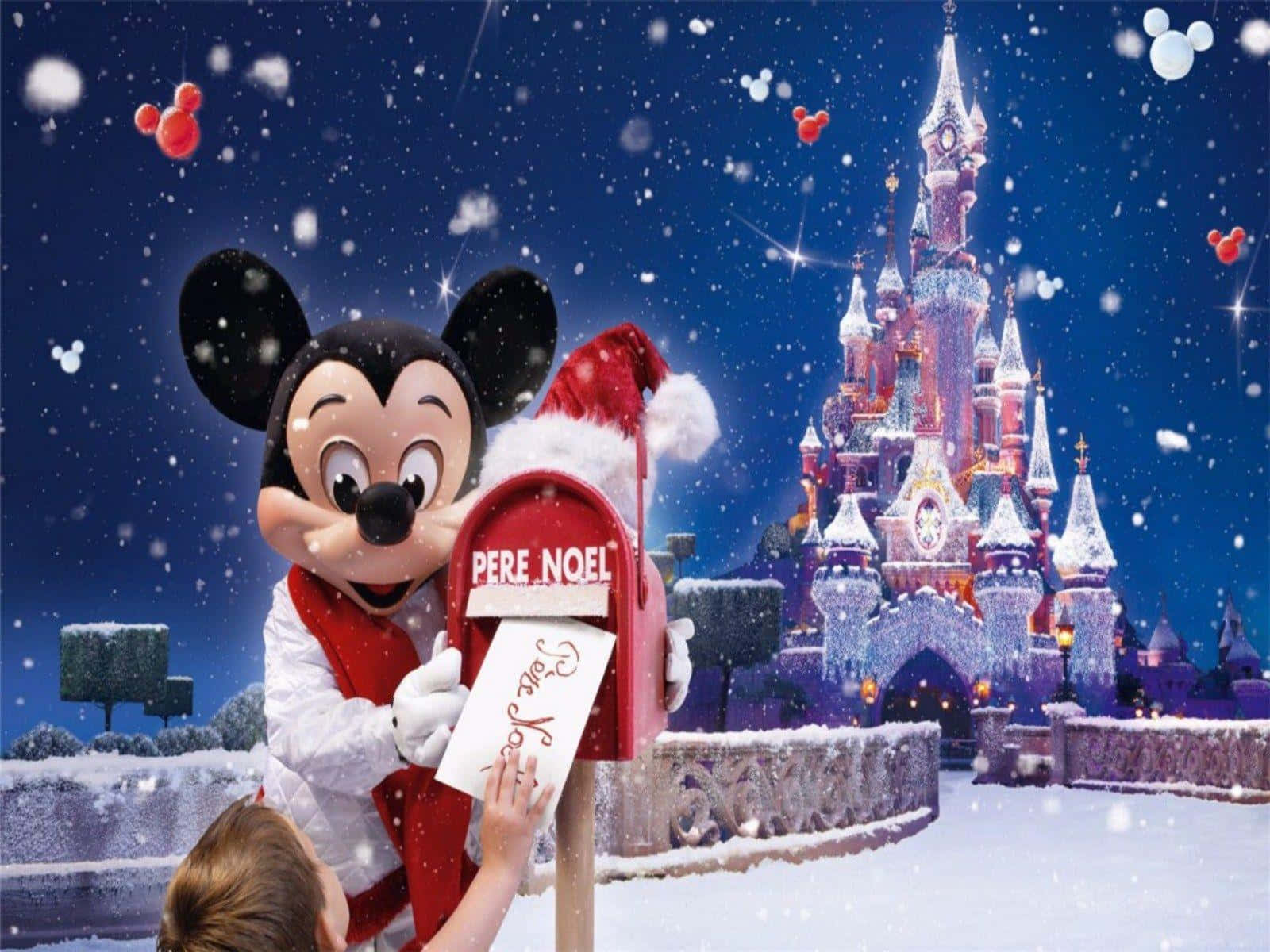Disney ile Noel'in Keyfini Kutlayın Duvar Kağıdı