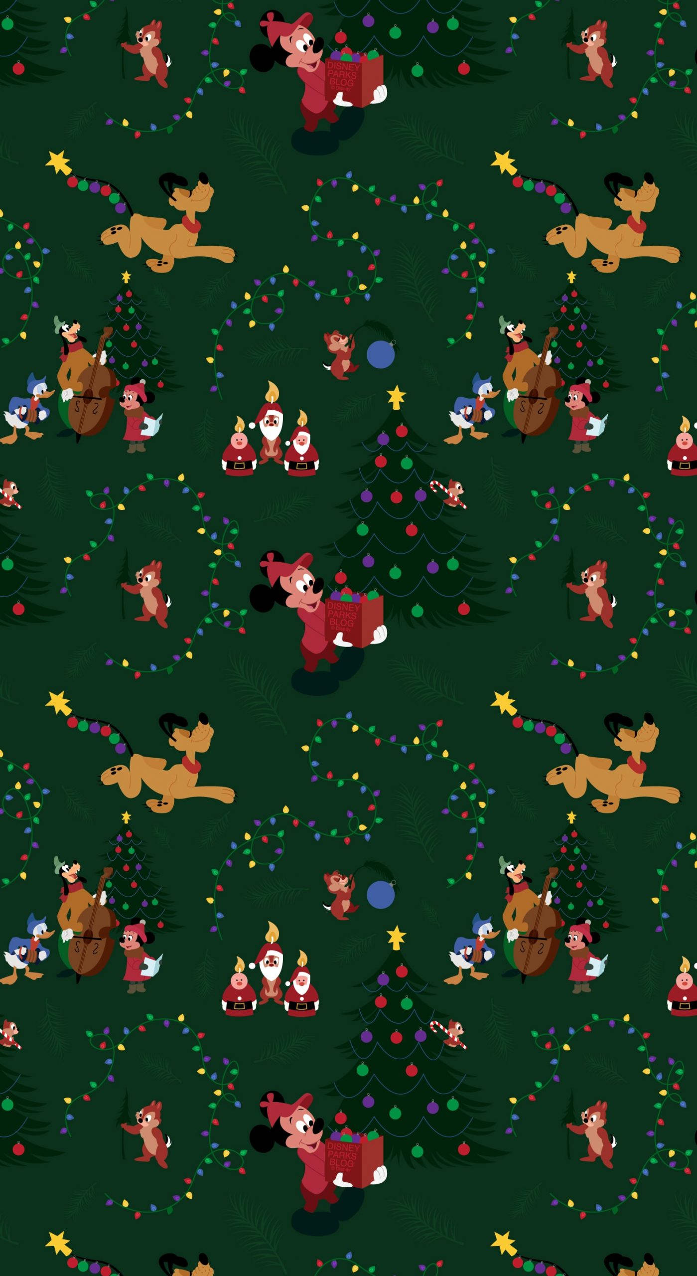 Disney Noel iPhone Mickey Mouse Kulübe Evi Duvar Kağıdı