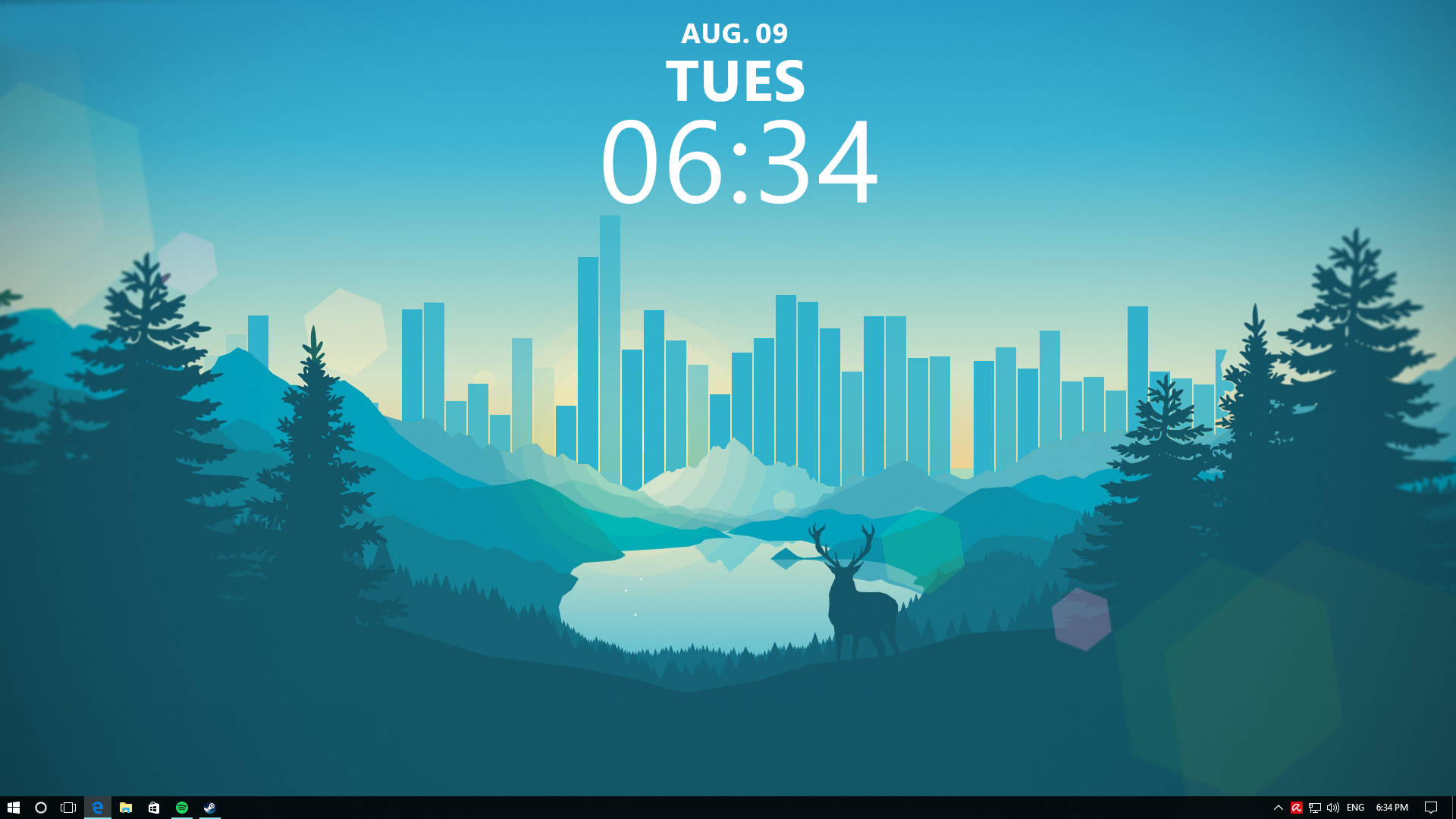 Doğa Temalı Rainmeter Teması Duvar Kağıdı