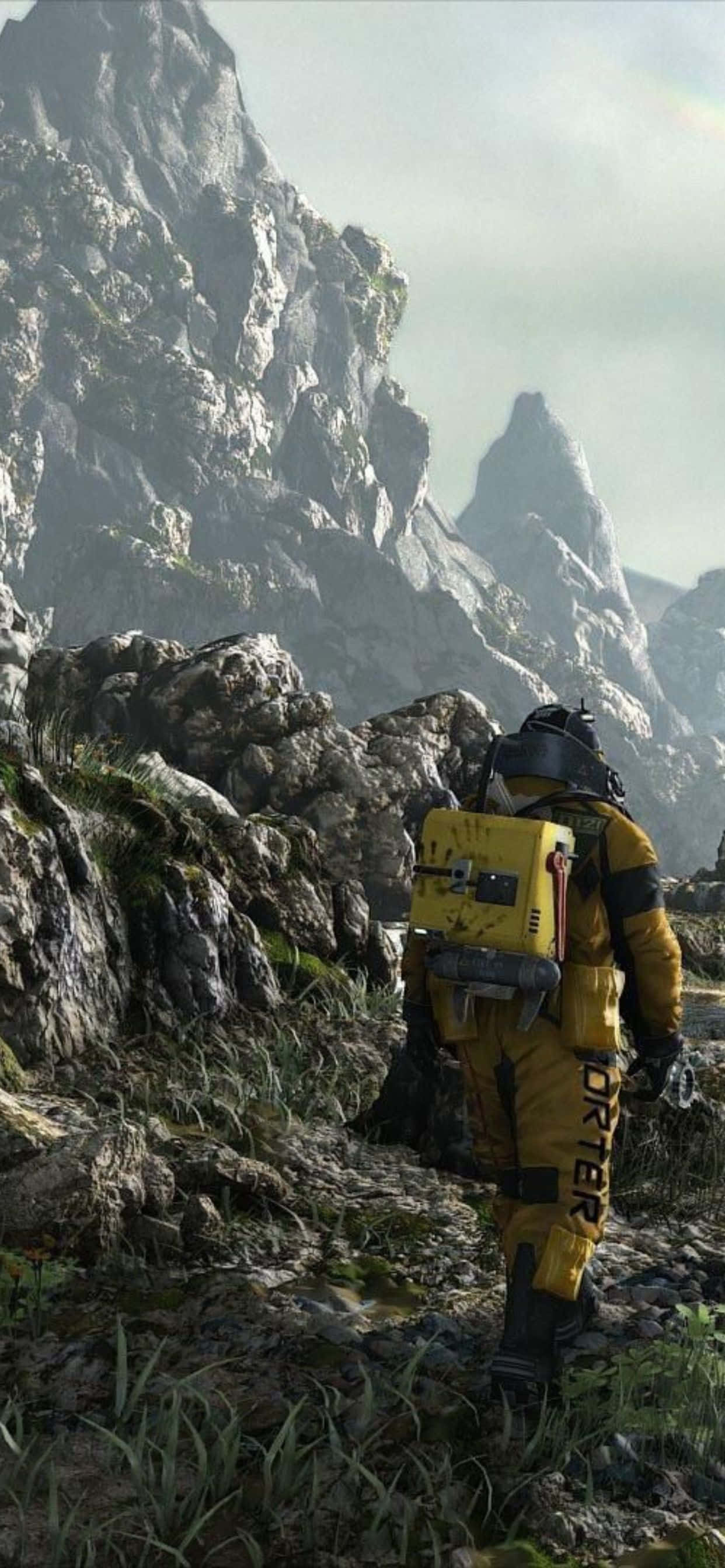 Doğaüstü güç, Death Stranding'i içeren iPhone Xs Max'te yaşıyor Duvar Kağıdı