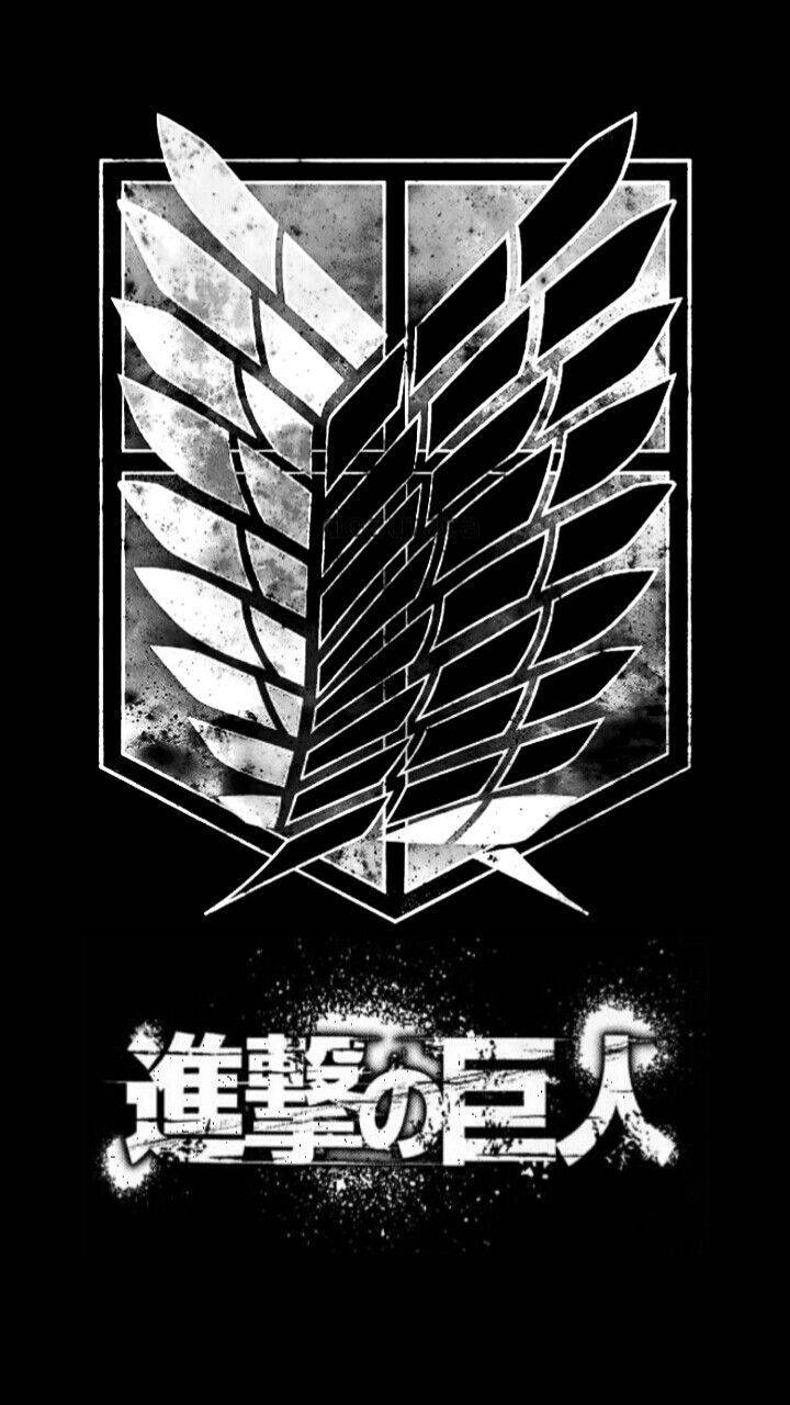 Dokulu Attack On Titan Logosu Duvar Kağıdı