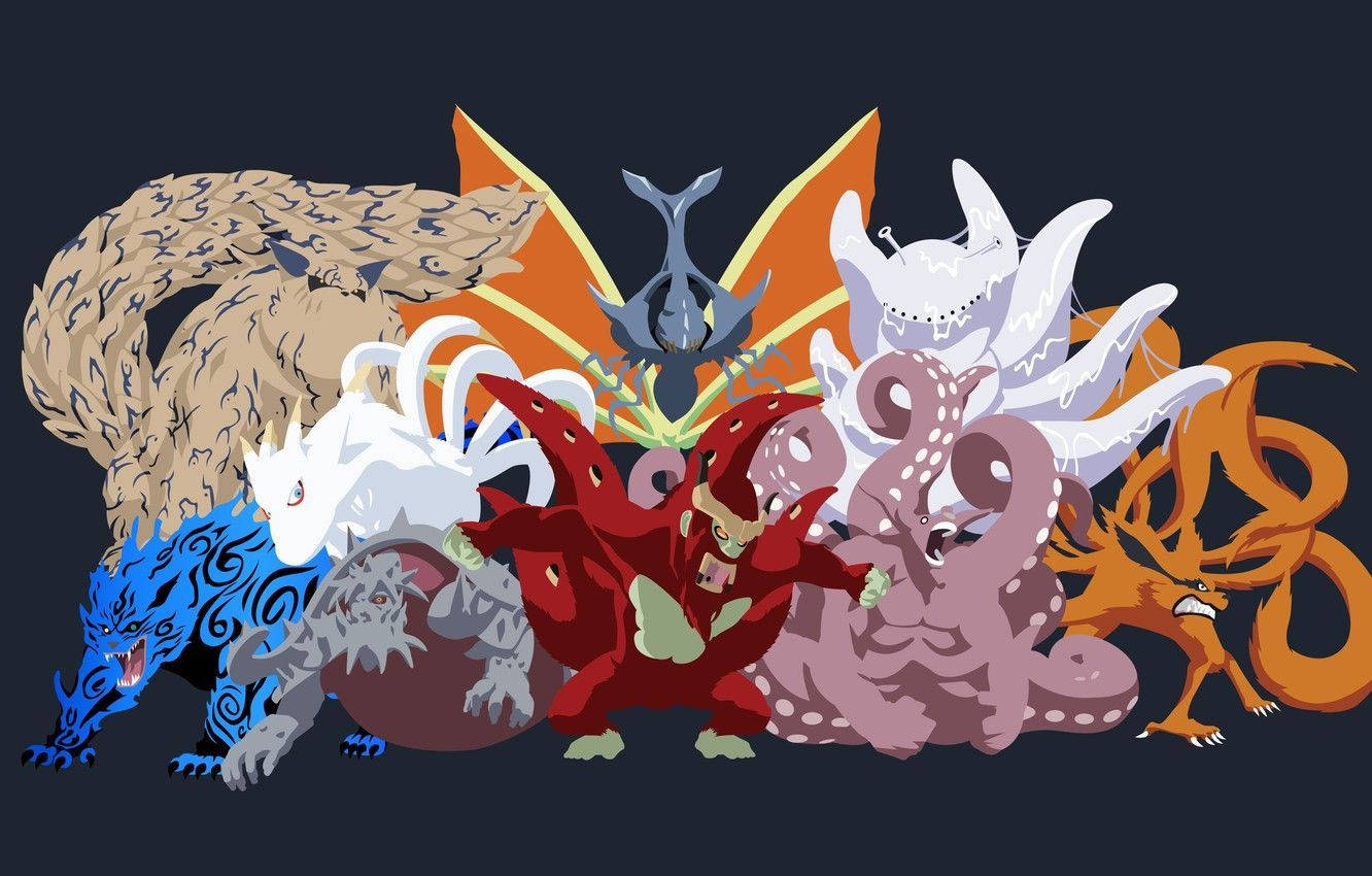 Dokuz Kuyruklu Canavar Naruto Karakterleri Duvar Kağıdı