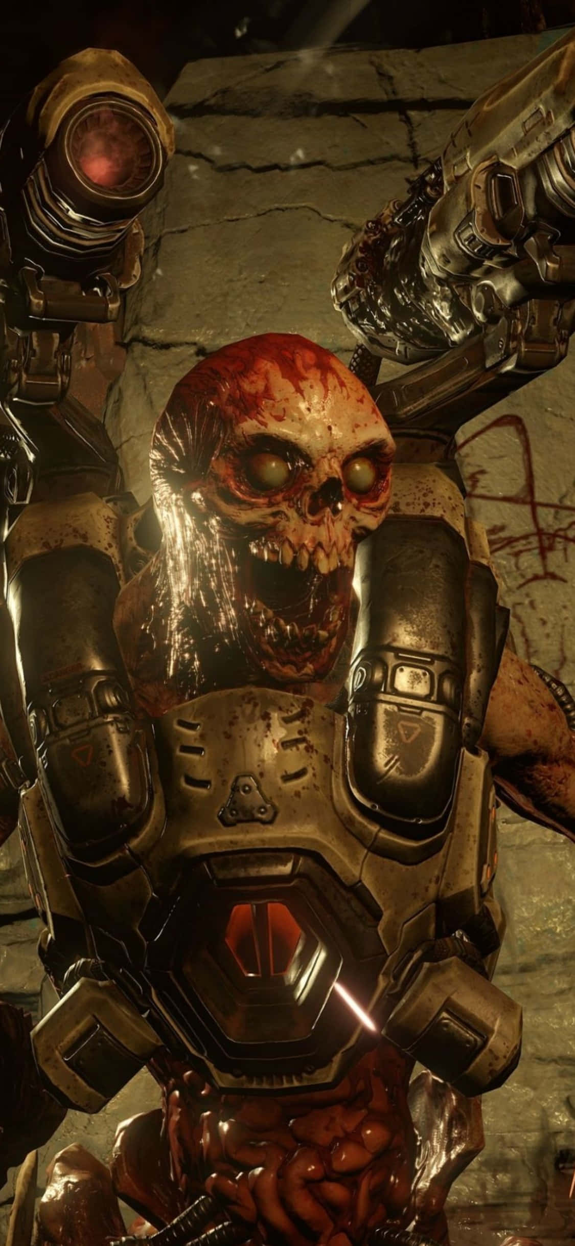 Doom Kafatası İblisi iPhone Xs Arka Planı Duvar Kağıdı