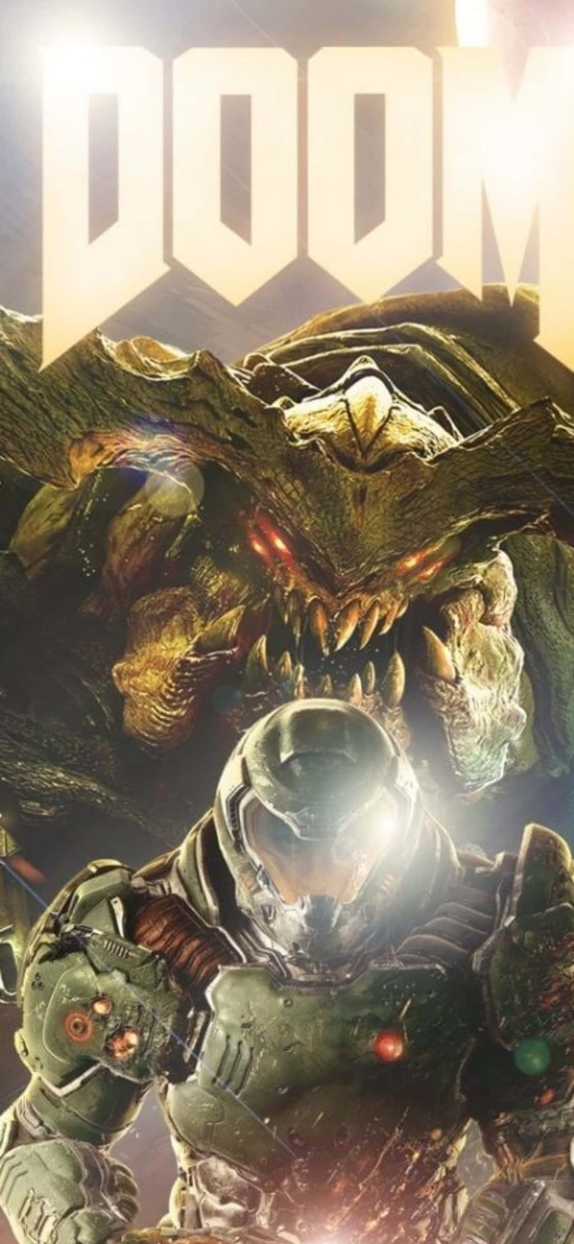 Doomguy Canavar iPhone Xs Arkaplan Duvar Kağıdı