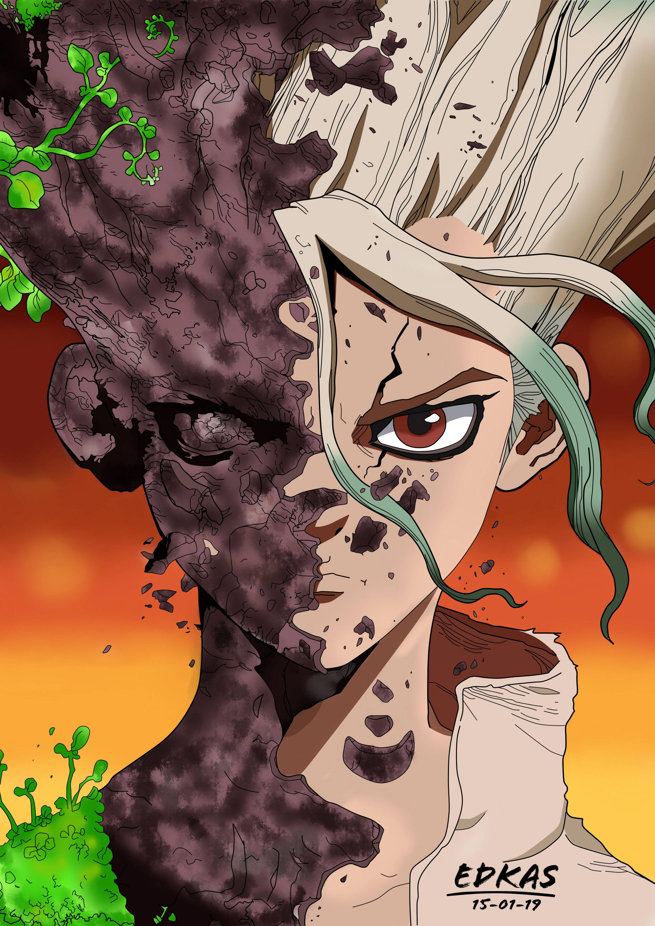 Dr Stone'da Senku Ishigami Duvar Kağıdı