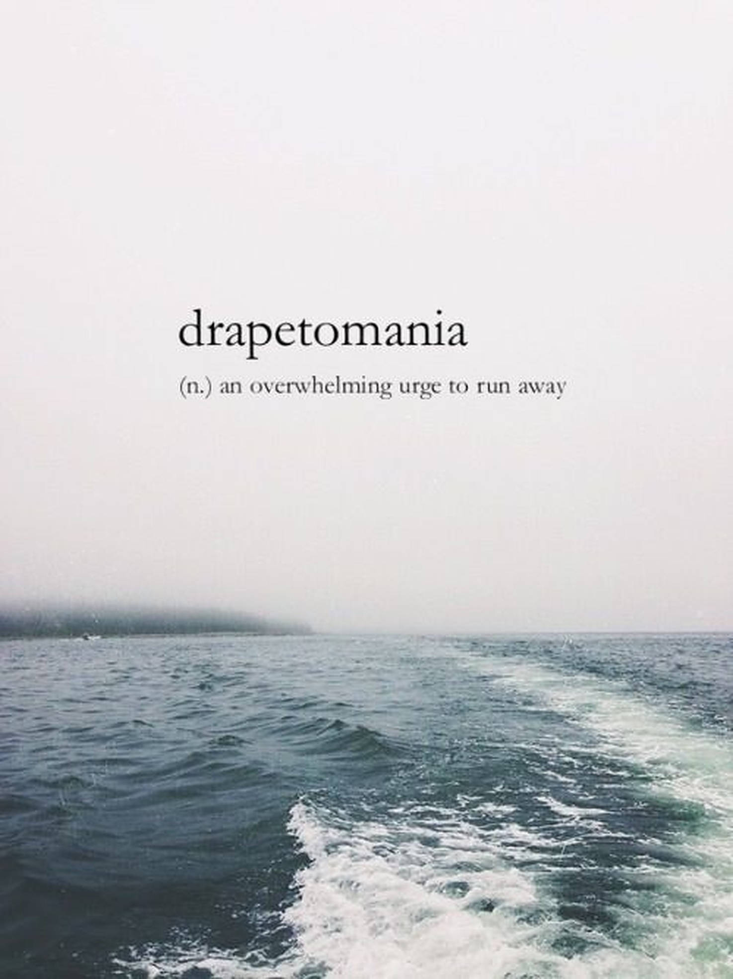 Drapetomania Estetik Kelime Duvar Kağıdı