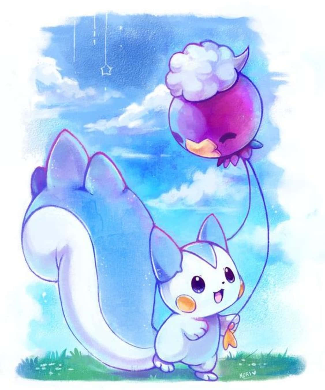 Drifblim ve Pachirisu Duvar Kağıdı
