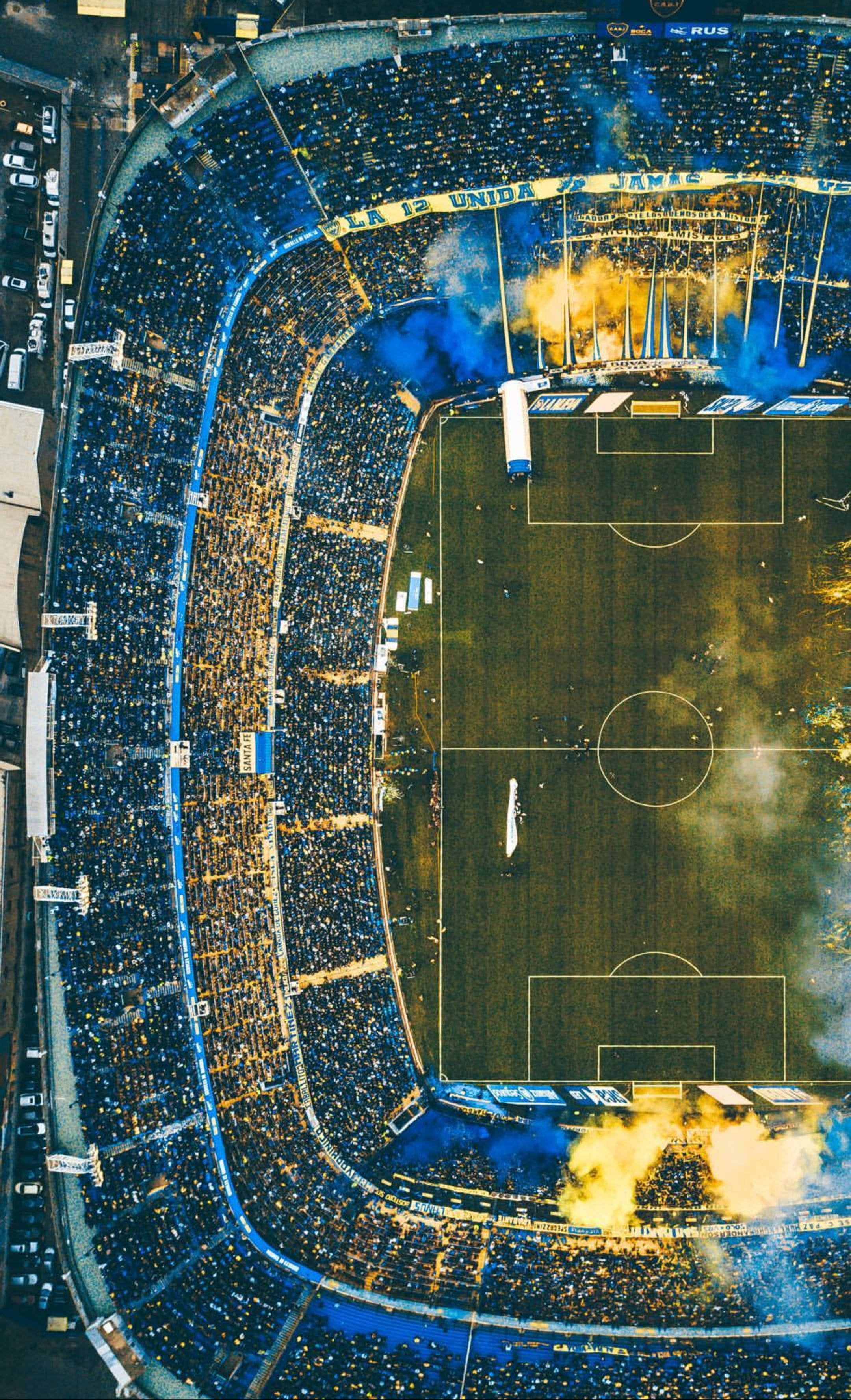 Drone Çekimi HD Futbol Stadyumu Duvar Kağıdı