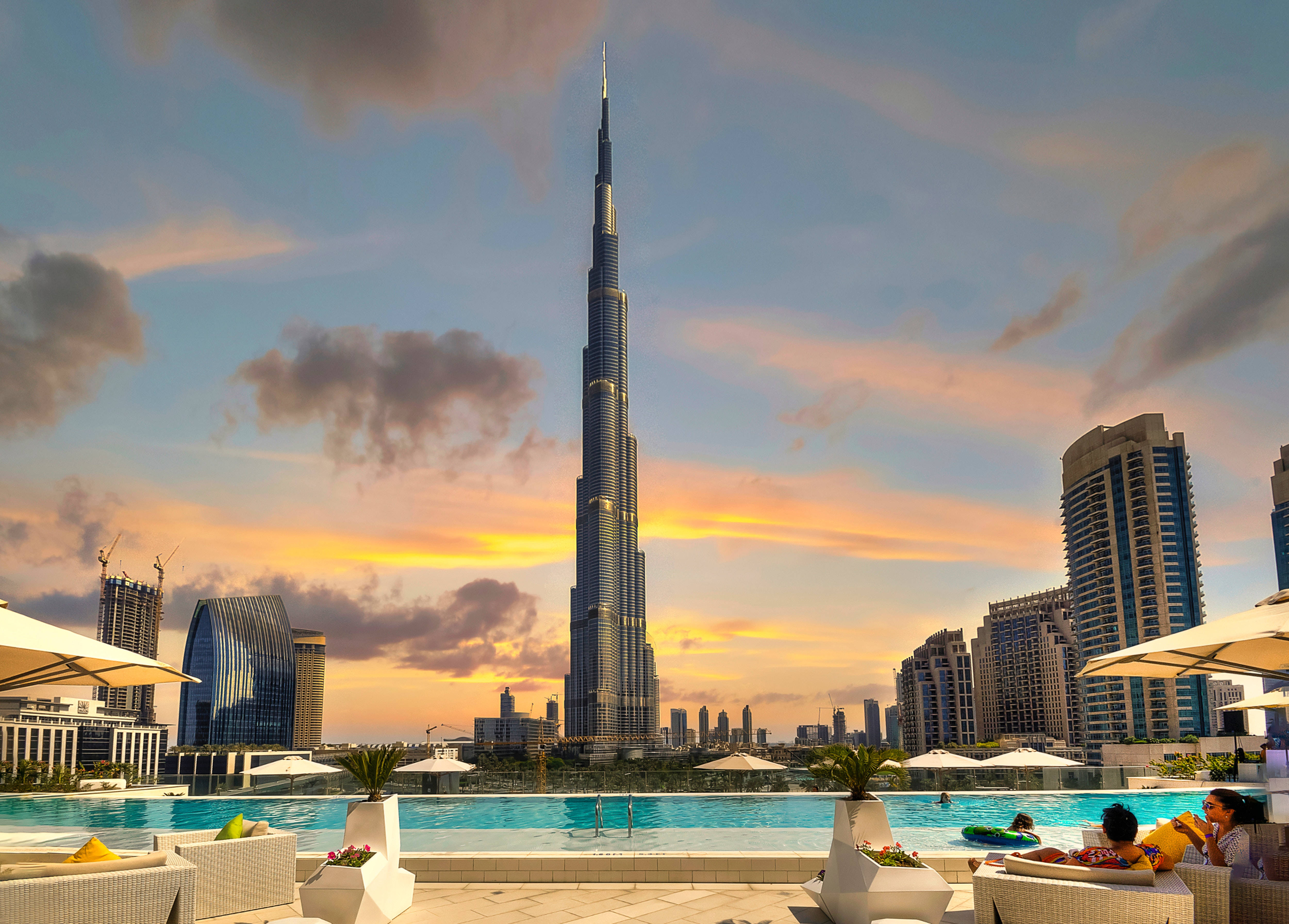 Dubai'deki Manzaralı Burç Halife Duvar Kağıdı