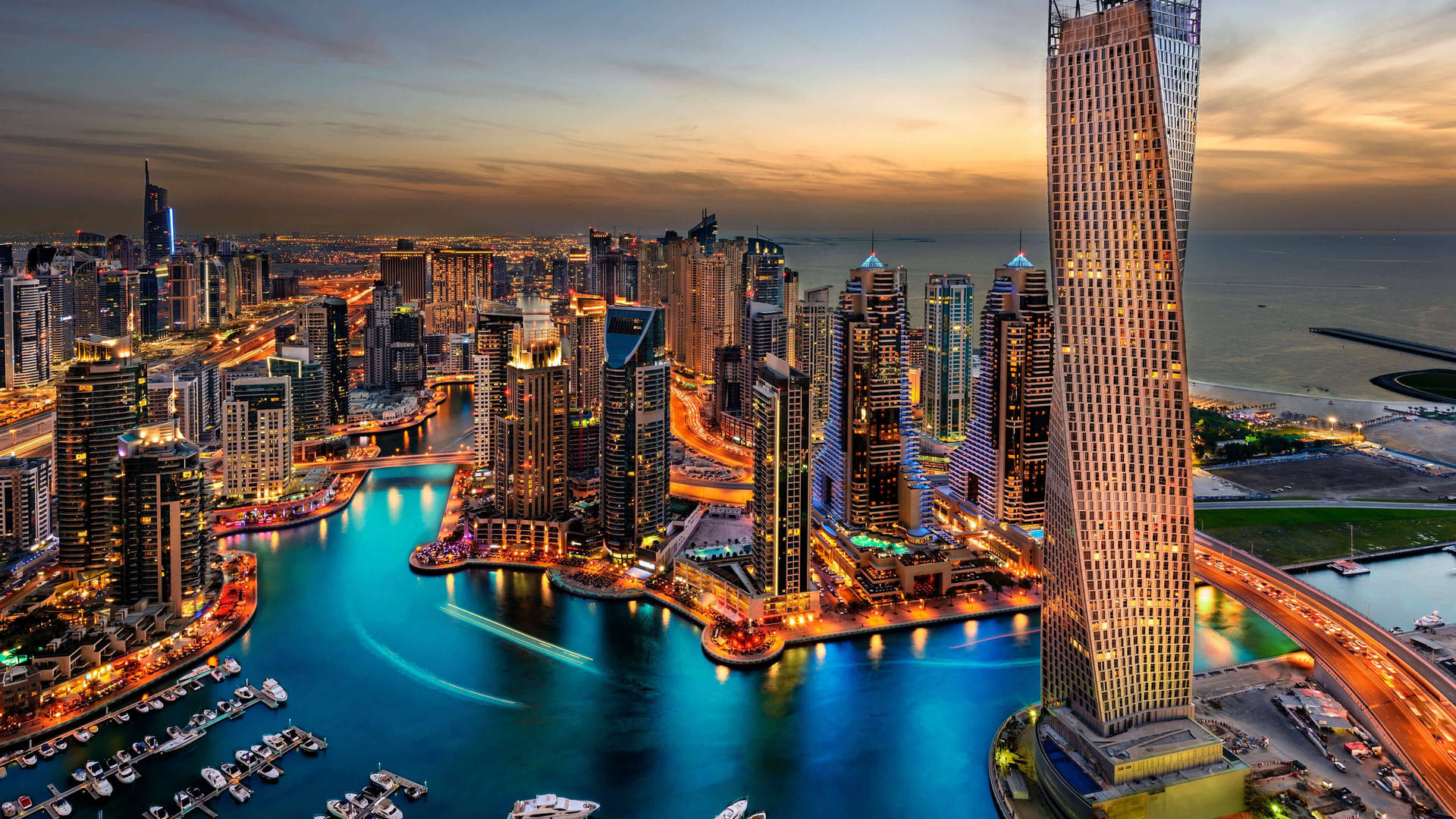 Dubai Şehrinin Muhteşem Gökdelenleri 4K Duvar Kağıdı