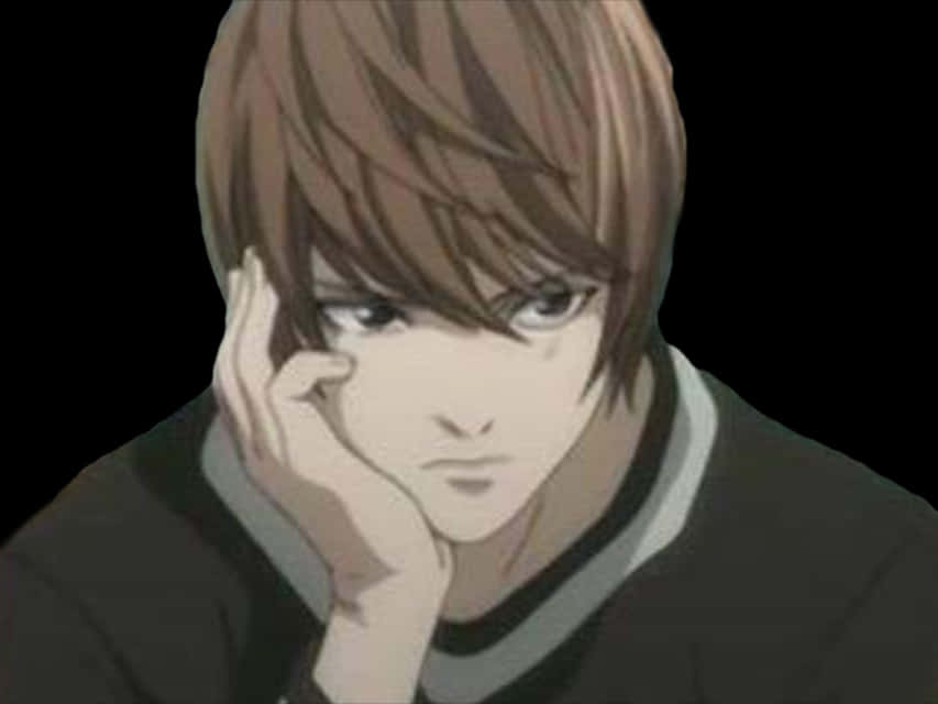 Düşünceli Anime Karakteri Light Yagami — HD anime GIF Duvar Kağıdı