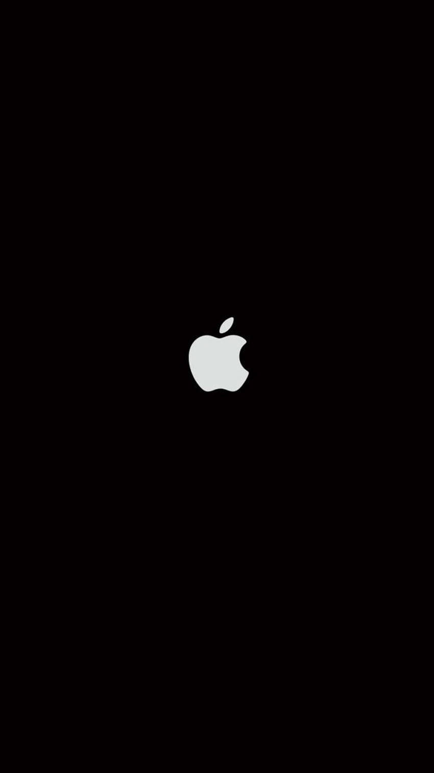 Düz Siyah iPhone Apple Logosu Duvar Kağıdı
