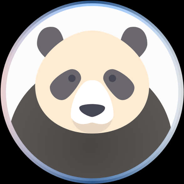 Düz Tasarım Panda Simgesi Duvar Kağıdı