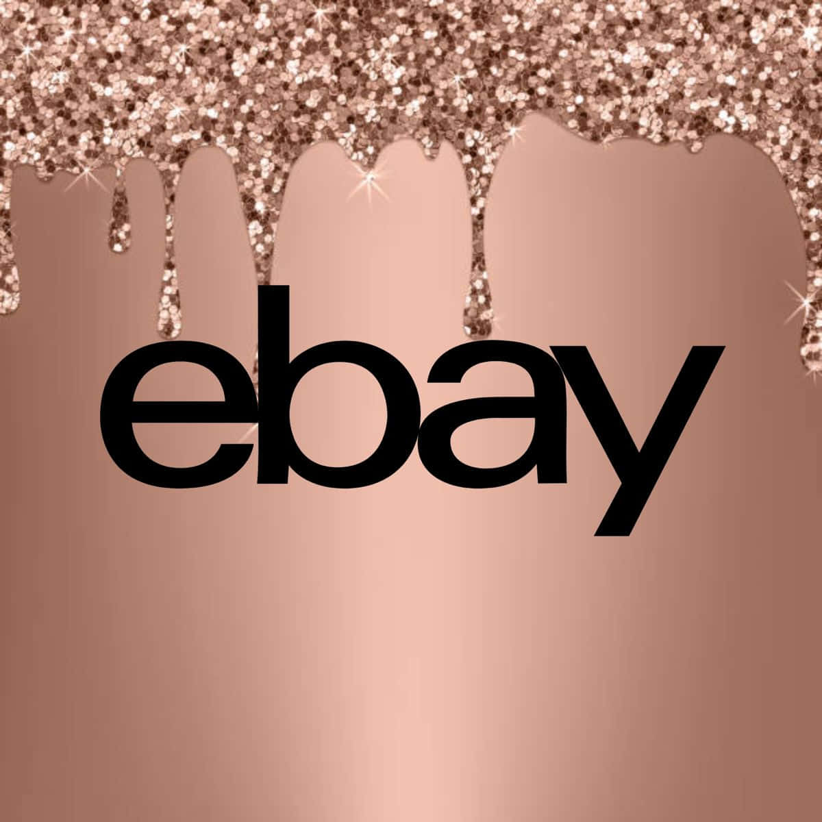 eBay UK Logosu Gül Altın Renginde Duvar Kağıdı