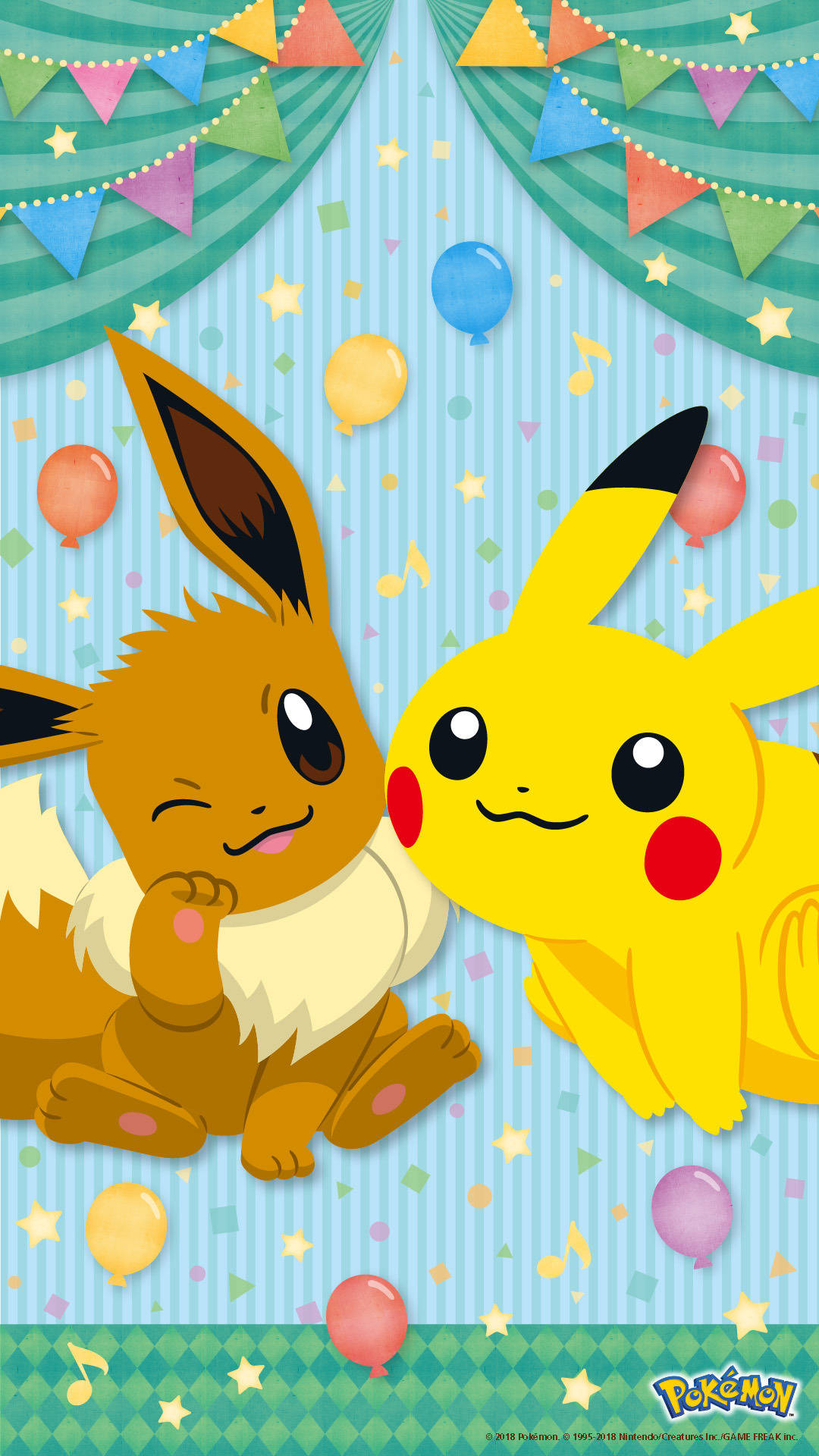 Eevee ve Pikachu iPhone Duvar Kağıdı