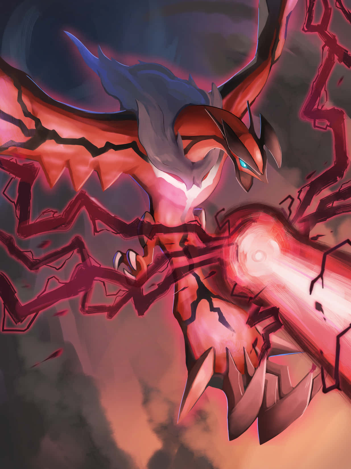 Efsanevi Pokemon Yveltal Hayran Sanatı Duvar Kağıdı