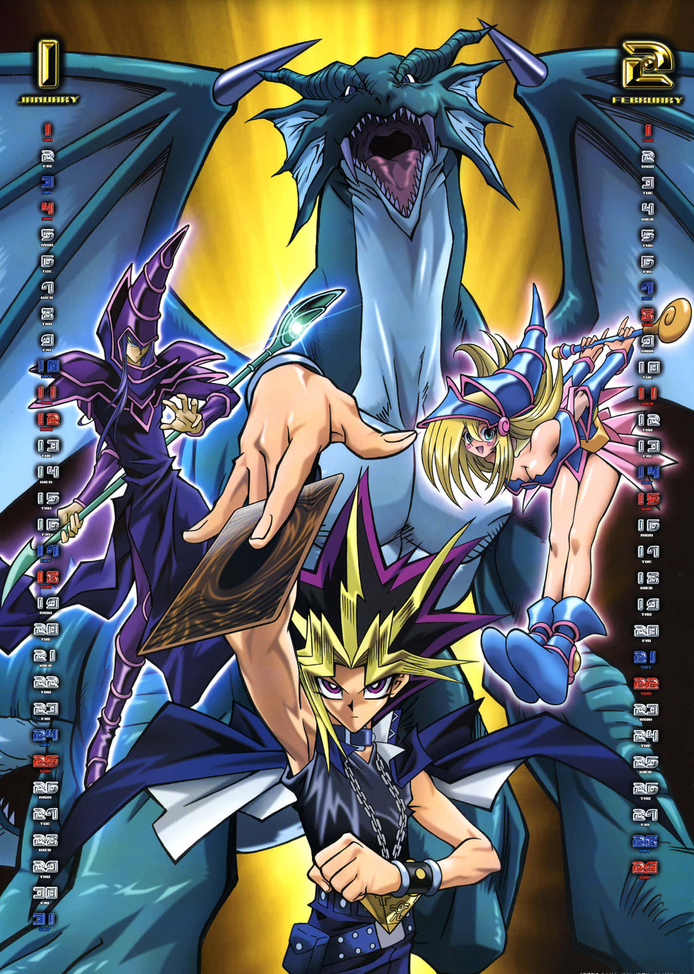 Efsanevi Yugioh Kara Büyücüsü Aksiyonda Duvar Kağıdı