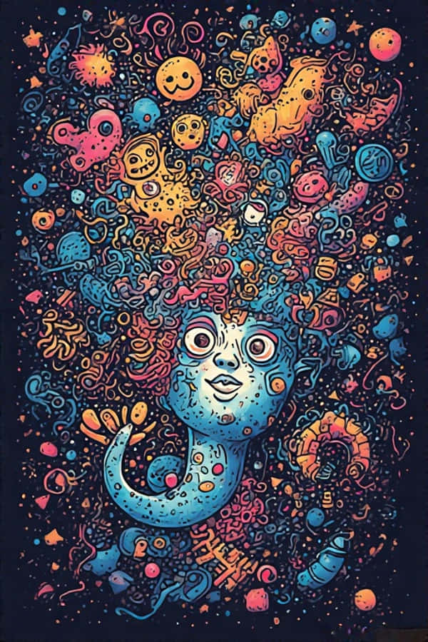 Eğlenceli Doodle Sanatı Duvar Kağıdı Sıradışı Yaratıcılık 8K Duvar Kağıdı