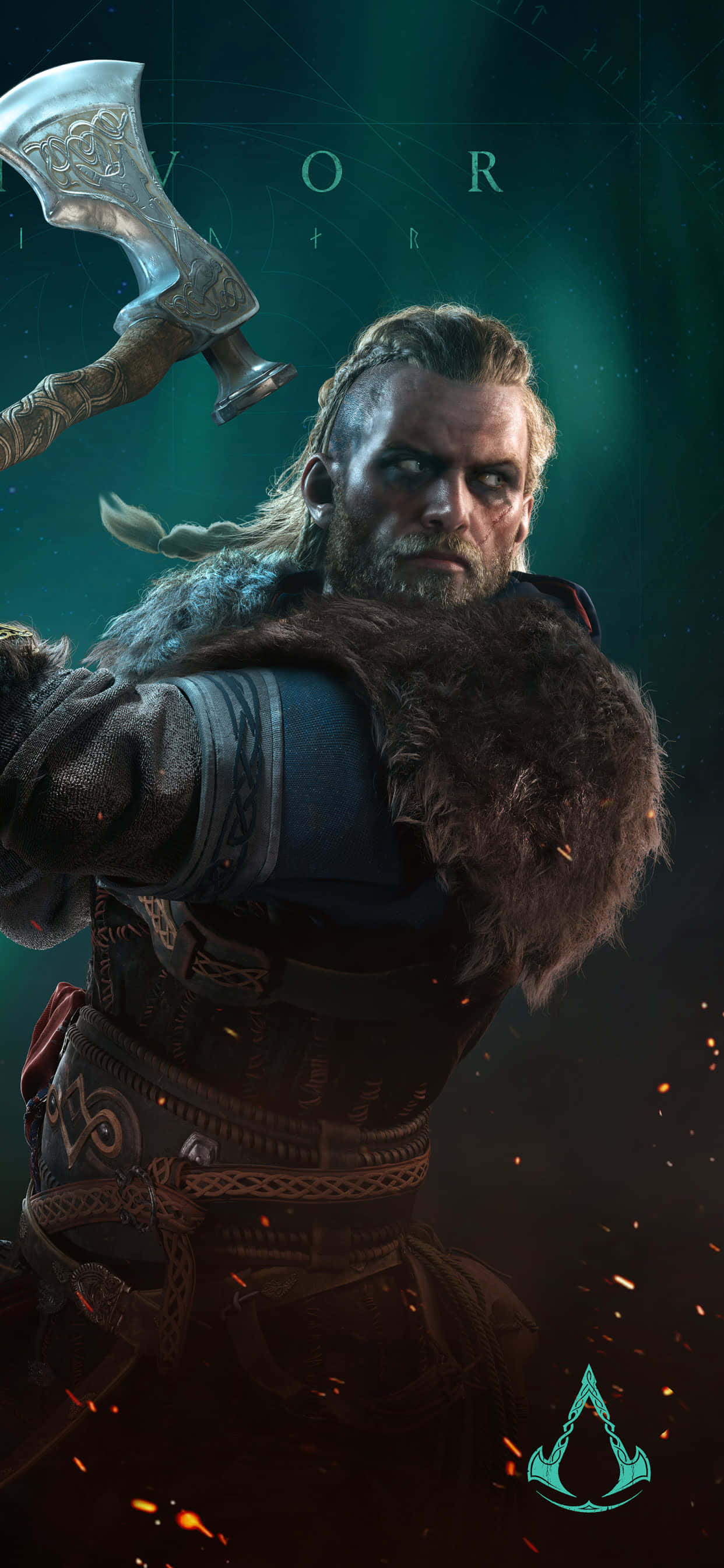 Eivor Sakallı Balta iPhone Xs Max Assassin's Creed Valhalla Duvar Kağıdı