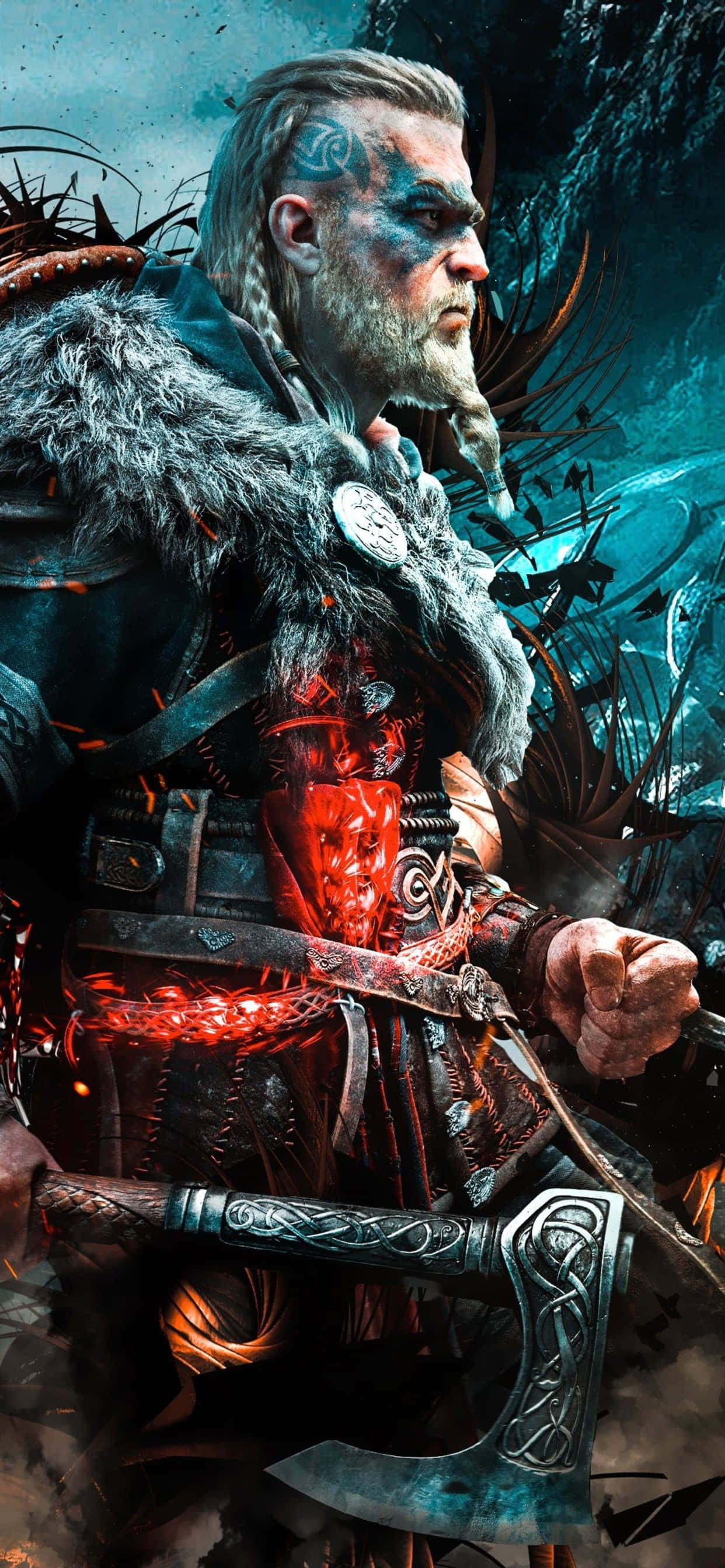 Eivor Varinsdottir iPhone Xs Max Assassin's Creed Valhalla Arkaplanı Duvar Kağıdı