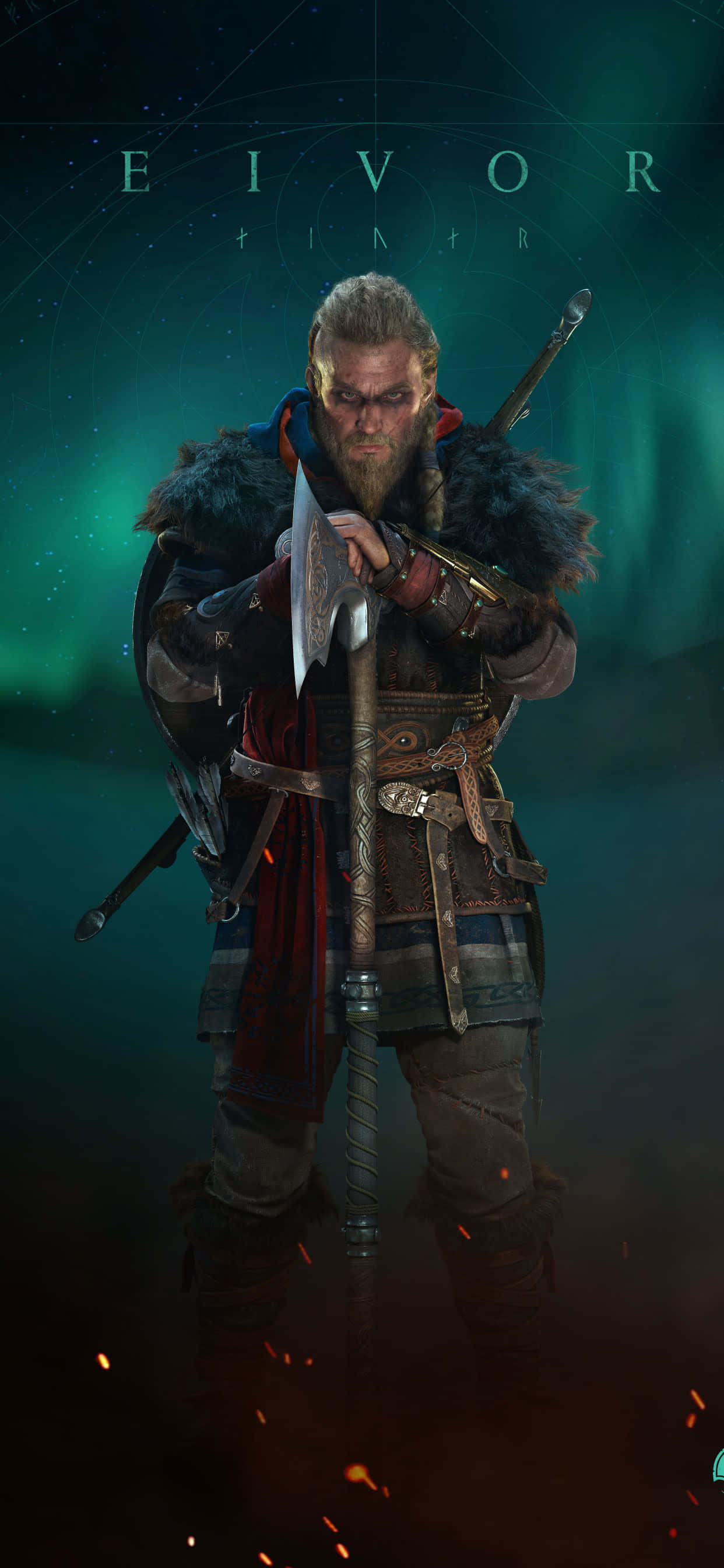 Eivor Varinsdottir Sanat Eseri iPhone Xs Max Assassin's Creed Valhalla Duvar Kağıdı