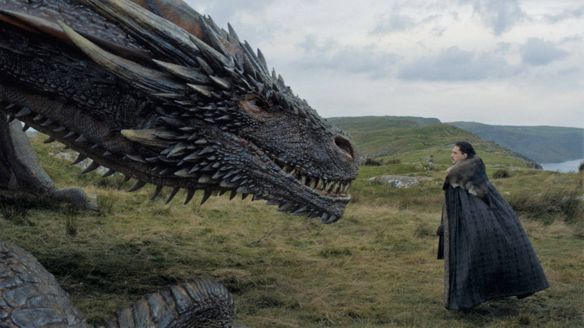 Ejderha ve Jon Snow Game of Thrones Duvar Kağıdı
