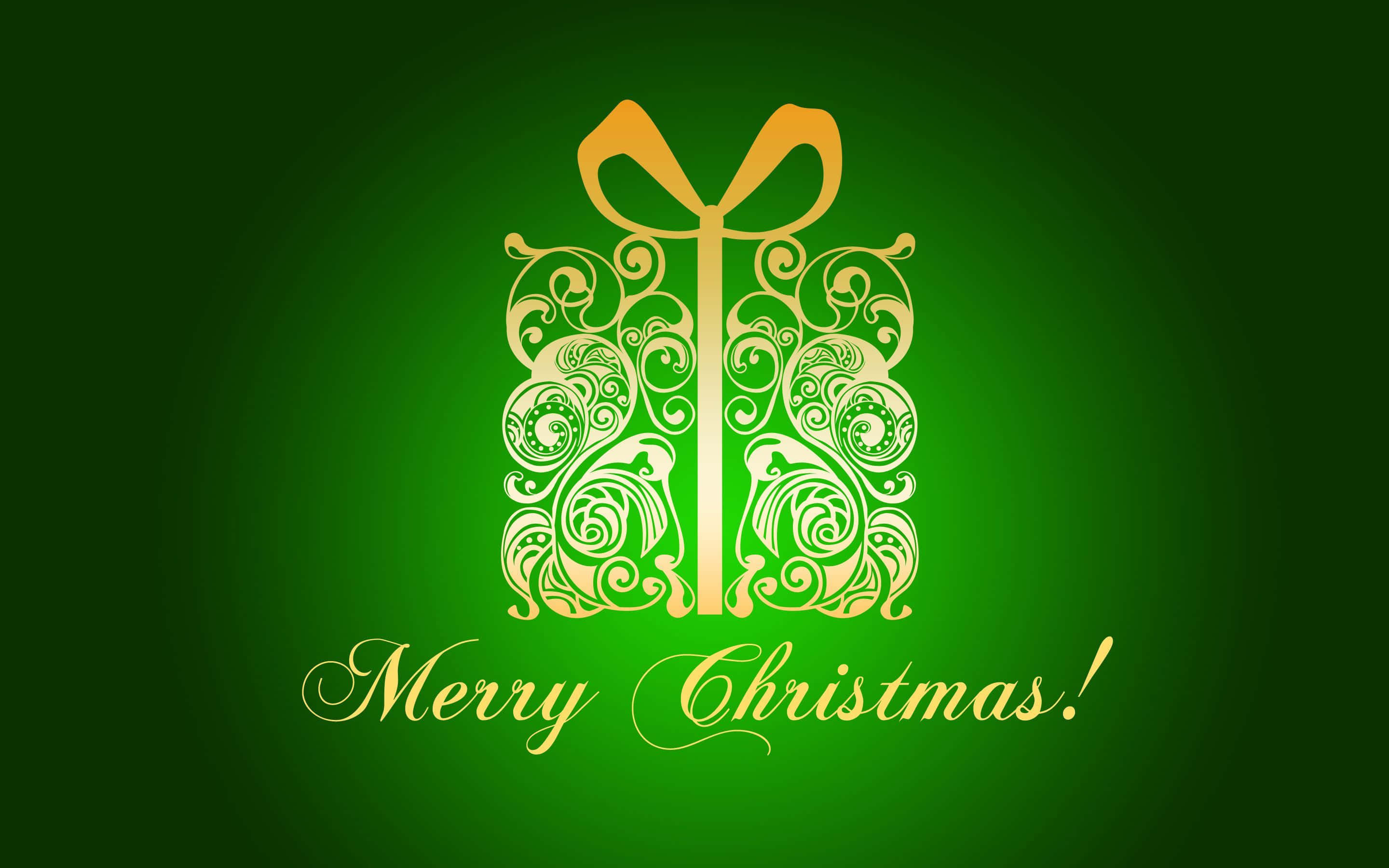 Ekolojik Yeşil Noel Teması Duvar Kağıdı