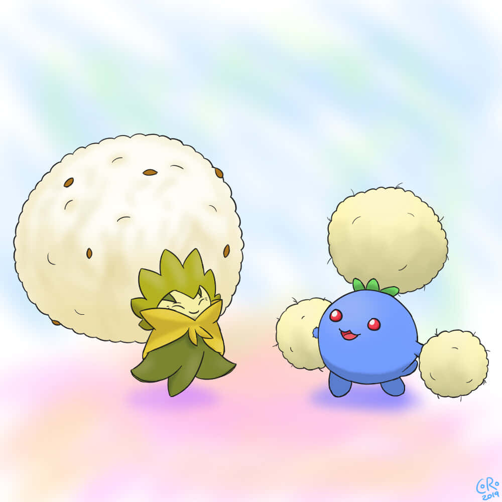 Eldegoss ve Jumpluff Duvar Kağıdı