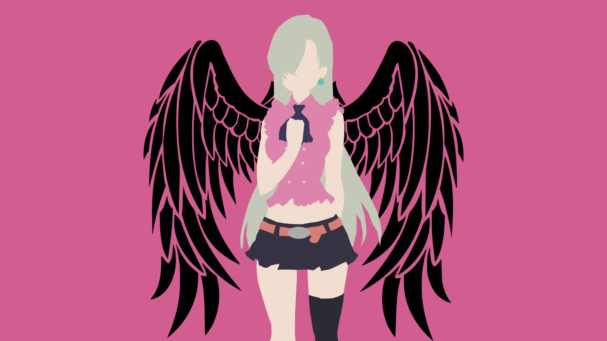Elizabeth Yedi Ölümcül Günah Minimalist Anime Duvar Kağıdı