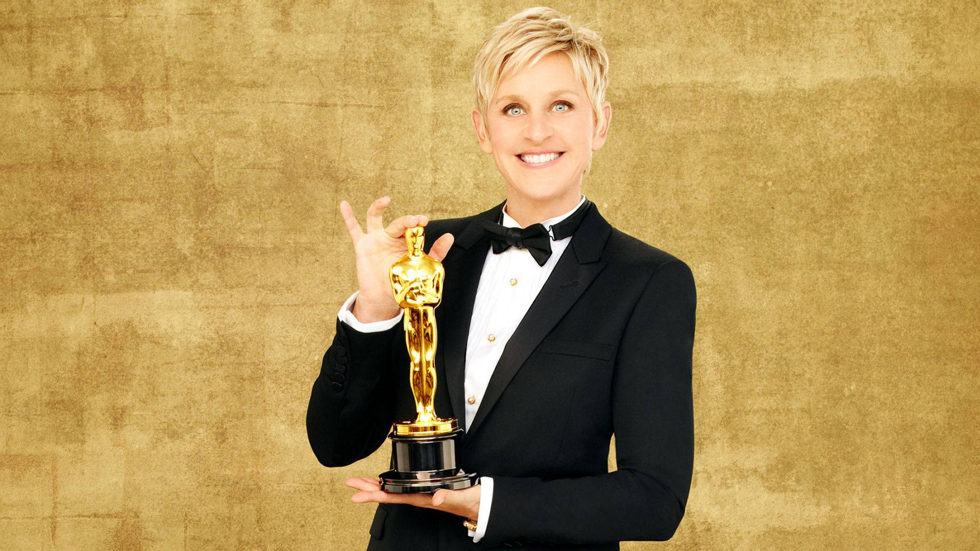 Ellen DeGeneres Altın Oscar Heykelciği Duvar Kağıdı