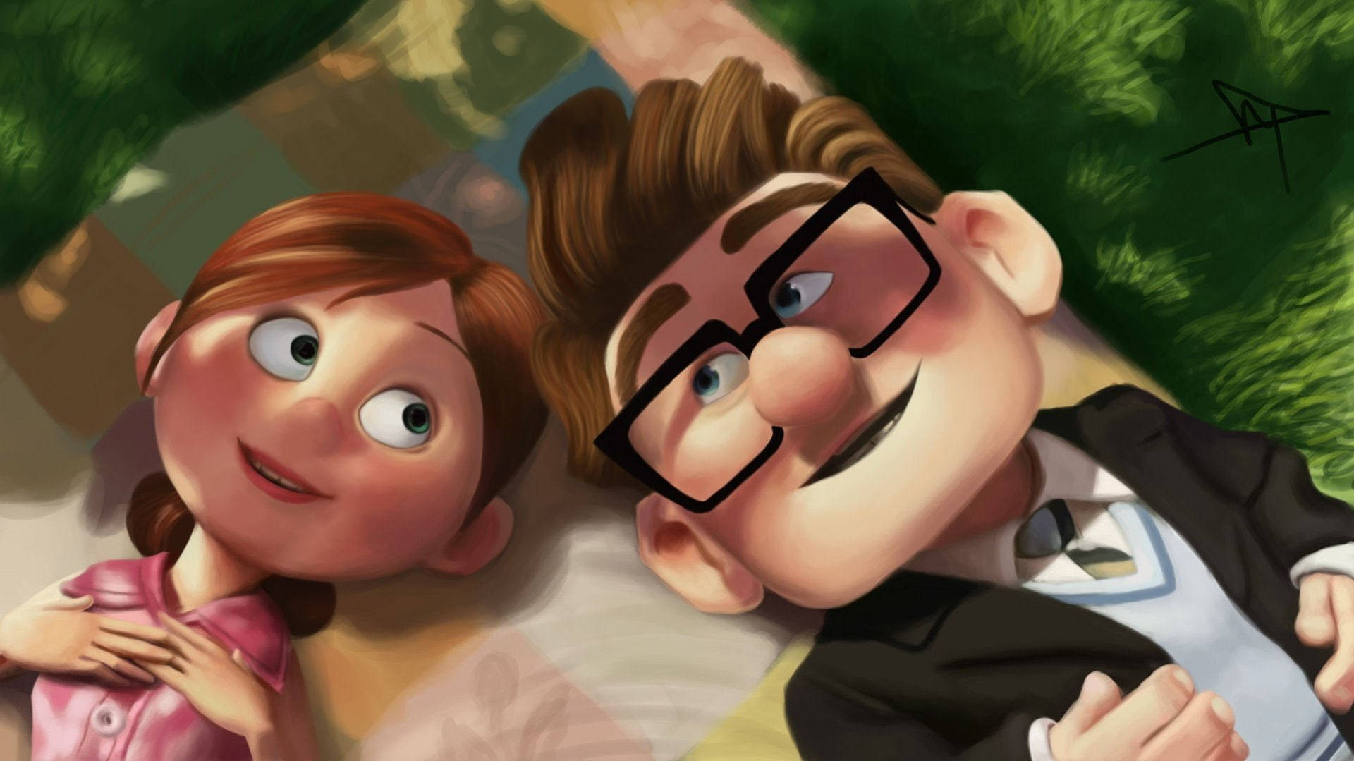 Ellie ve Carl Fredricksen Yukarı Bak Film Duvar Kağıdı